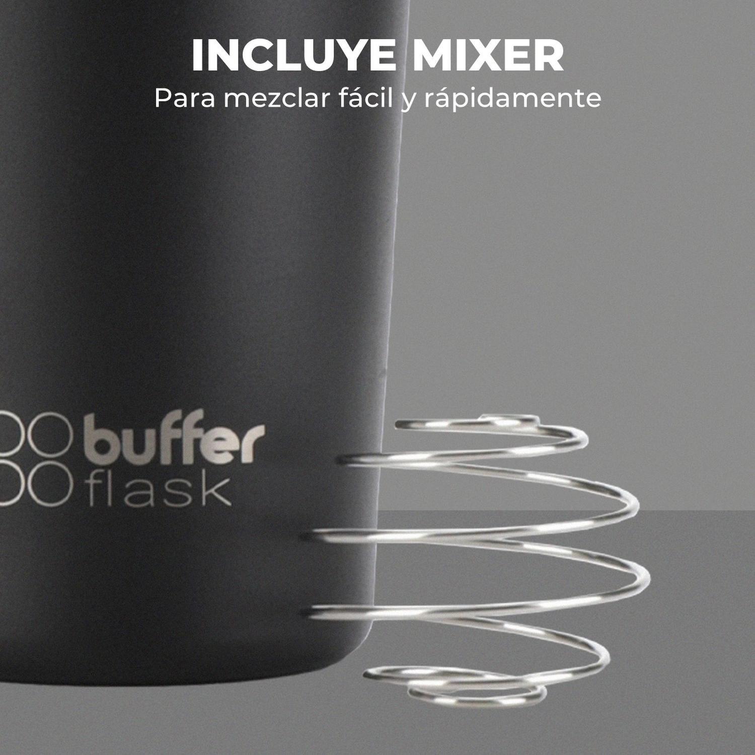 Shaker Proteina Agua Buffer Gym Acero Inoxidable 600ml Mixer-2