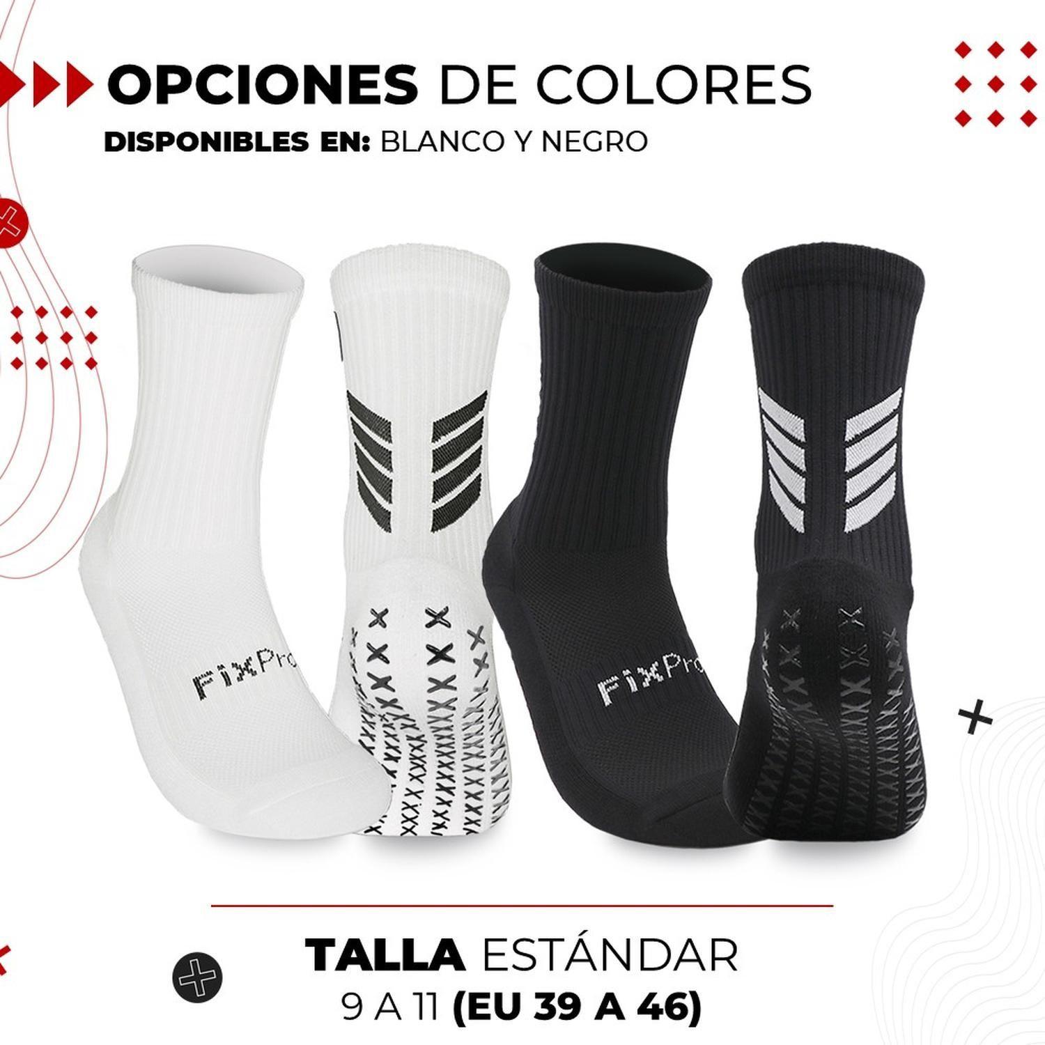 Medias Futbol Calcetas  Deportivas Antideslizantes x3 Fitnics Talla Única blanco-14