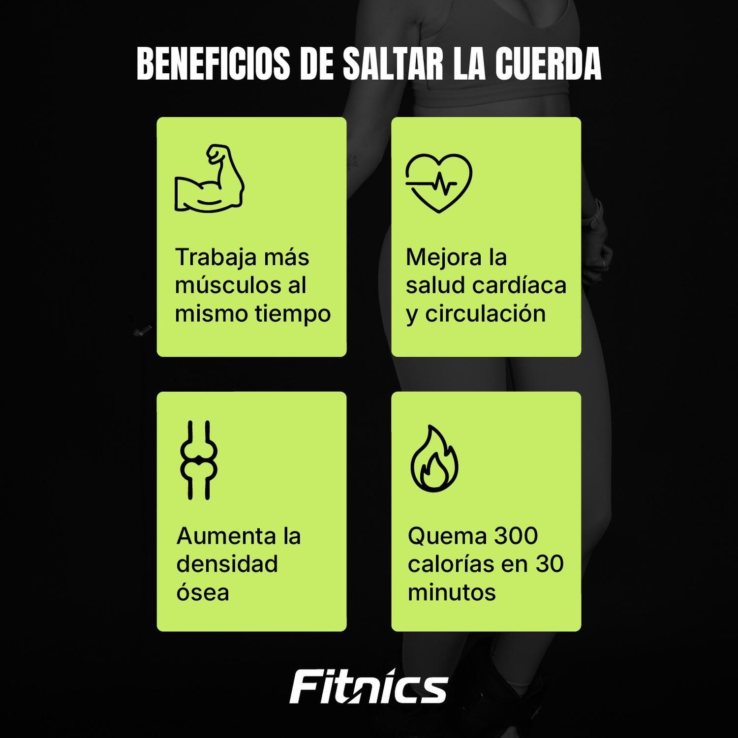 Cuerda Saltar Ajustable con Peso Profesional Cardio Crossfit Silver negro-5