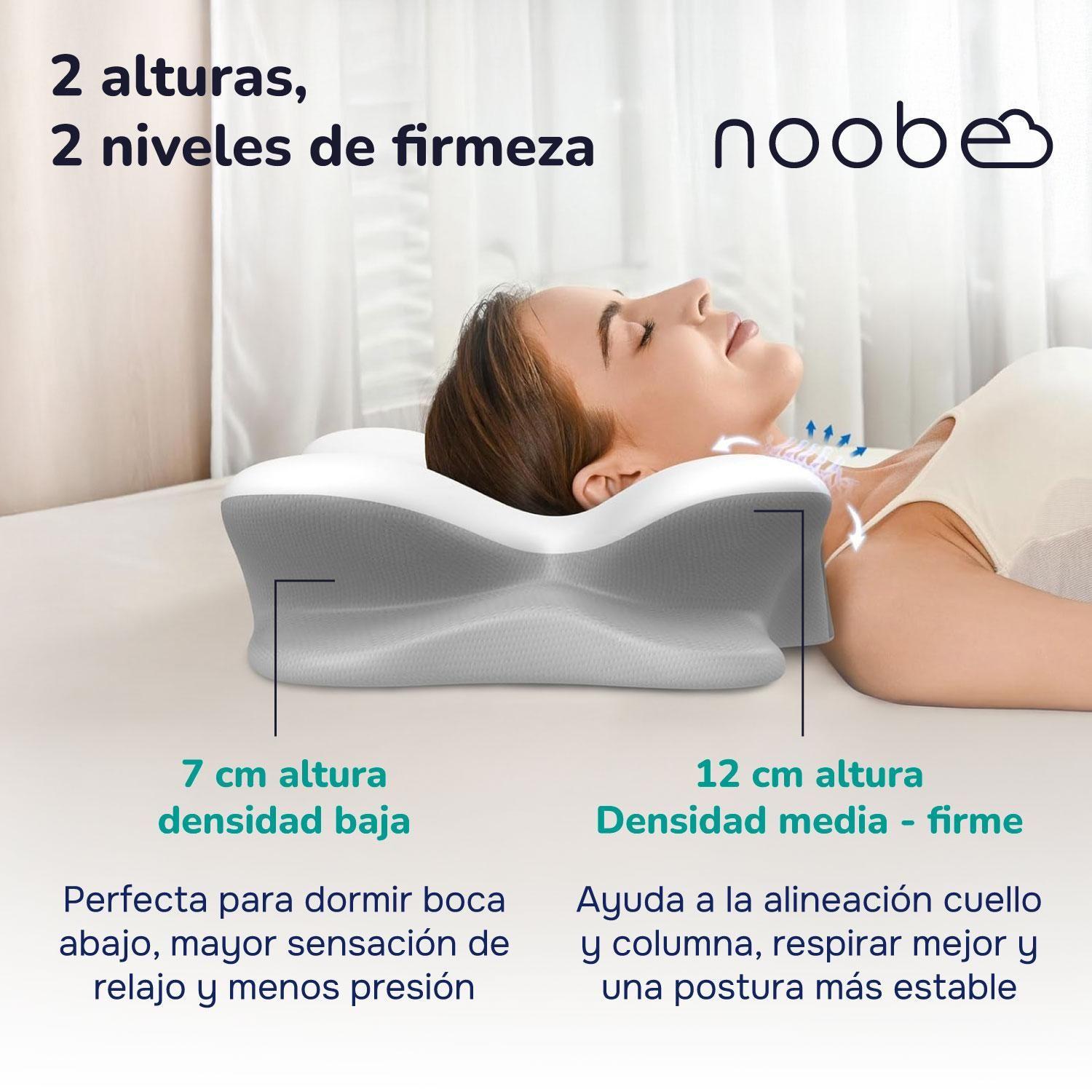 Almohada Viscoelastica Memory Foam Noobe Ortopedica Cervical-2