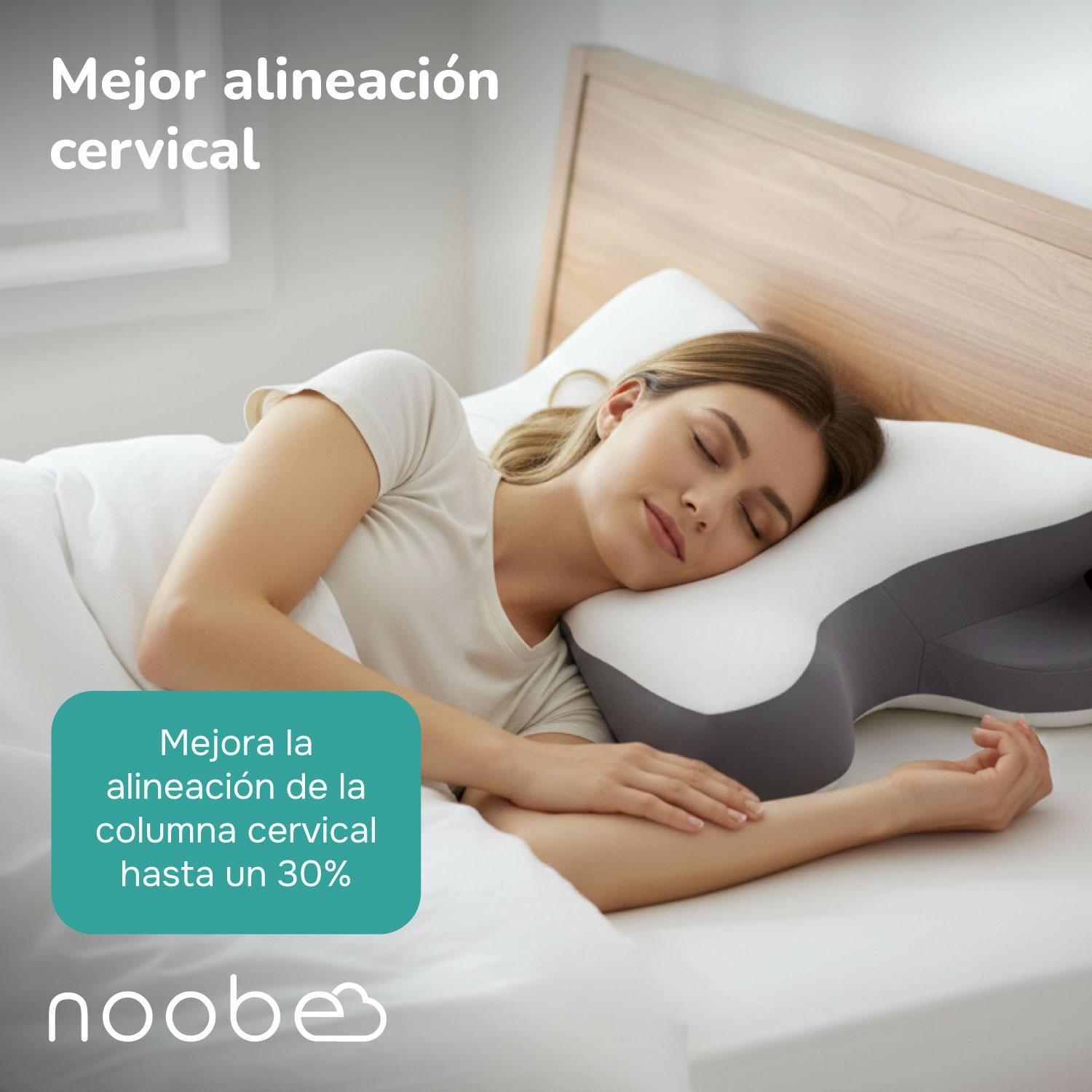 Almohada Viscoelastica Memory Foam Noobe Ortopedica Cervical-3