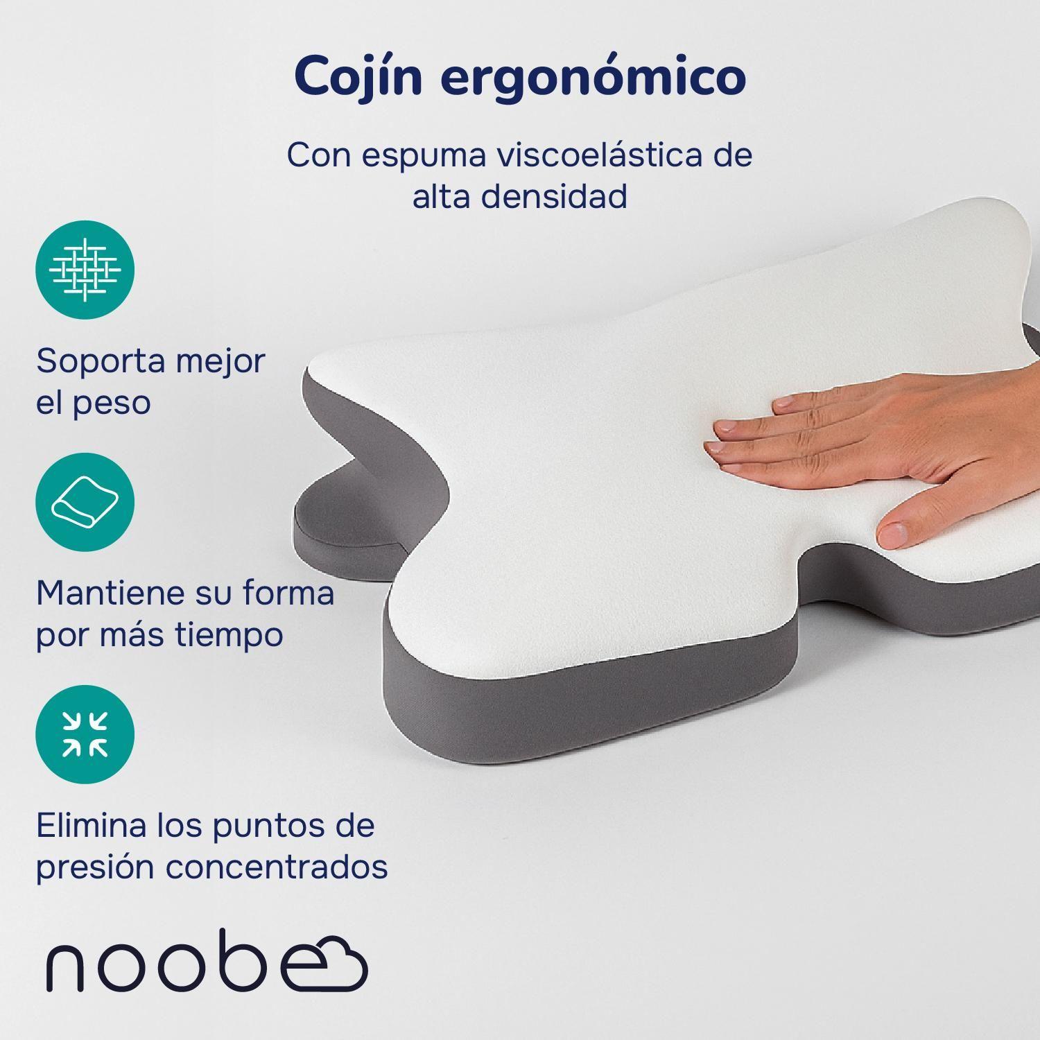 Almohada Viscoelastica Memory Foam Noobe Ortopedica Cervical-5