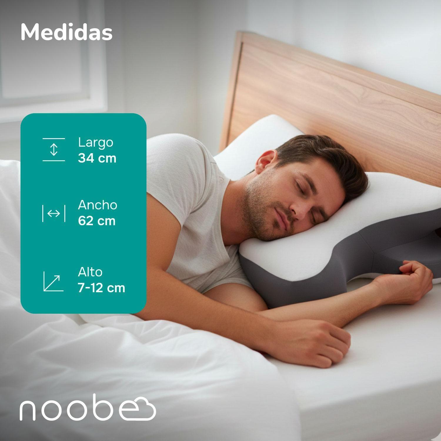 Almohada Viscoelastica Memory Foam Noobe Ortopedica Cervical-8