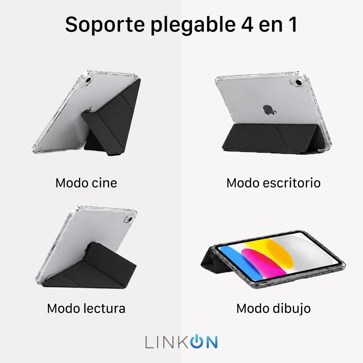 Funda Carcasa Ipad 10 11 A16 Linkon Soporte Plegable 4 en 1-2