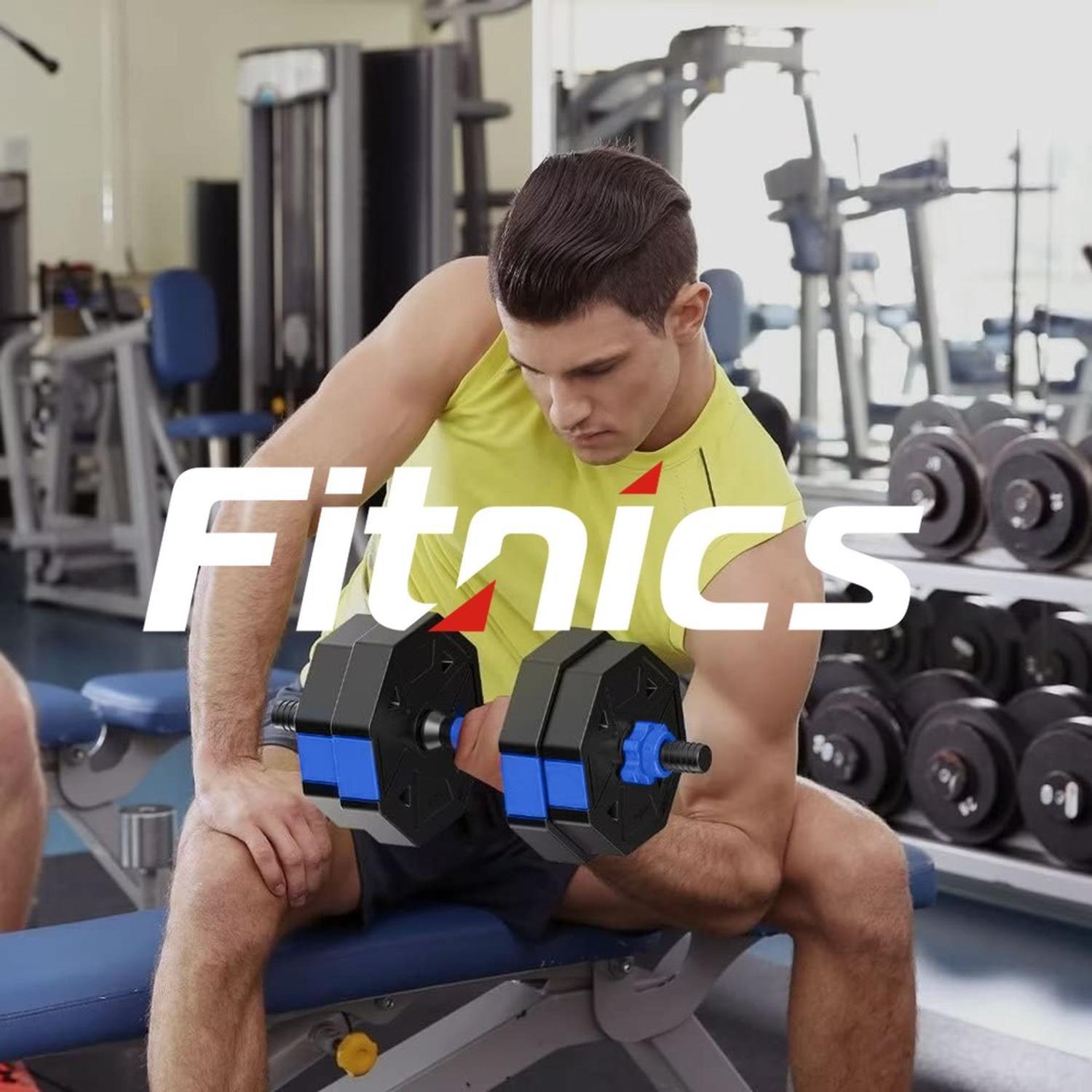 Mancuernas Ajustables Set de 15 Kg Total Fitnics 2en1 +Barra-7