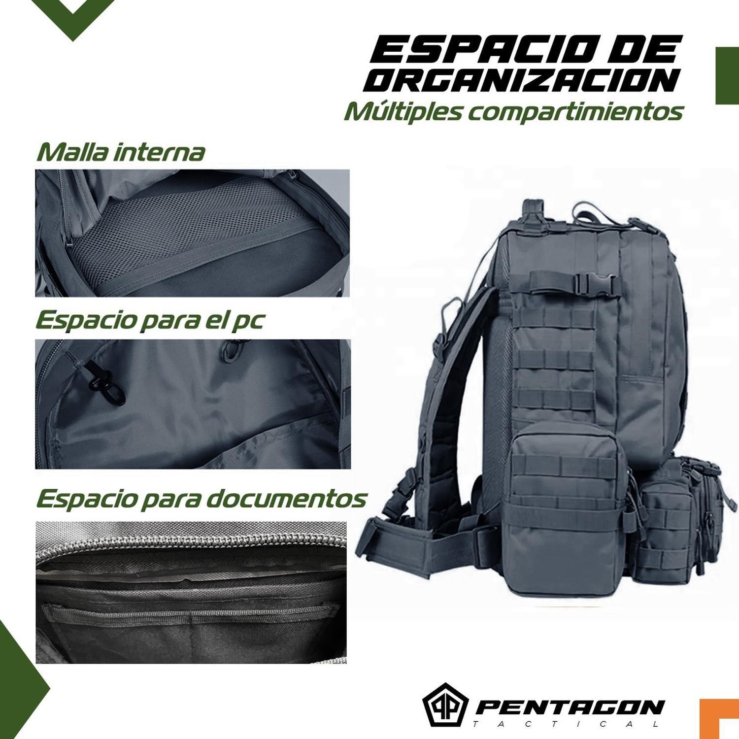 Mochila Tactica Militar Outdoor Pentagon 50l Impermeable-3