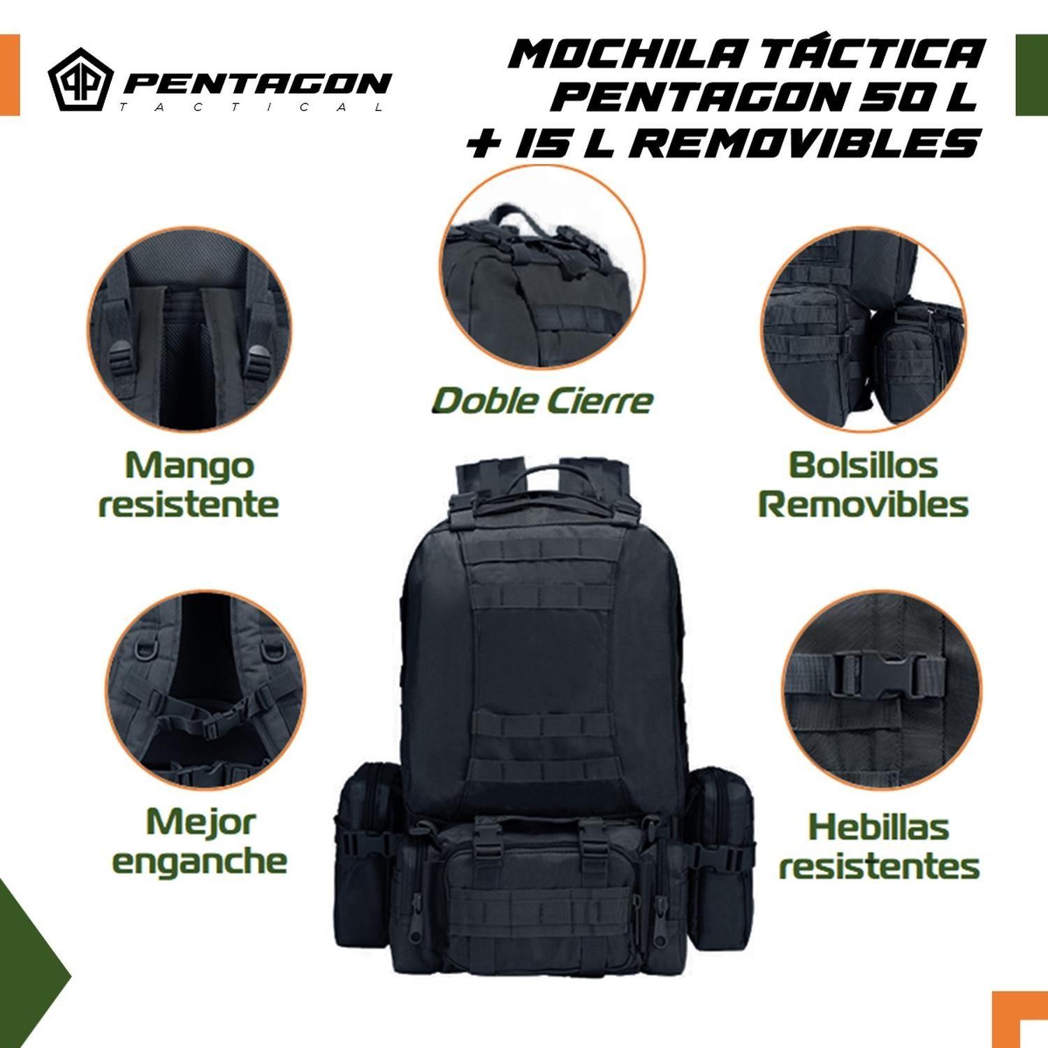 Mochila Tactica Militar Outdoor Pentagon 50l Impermeable-4