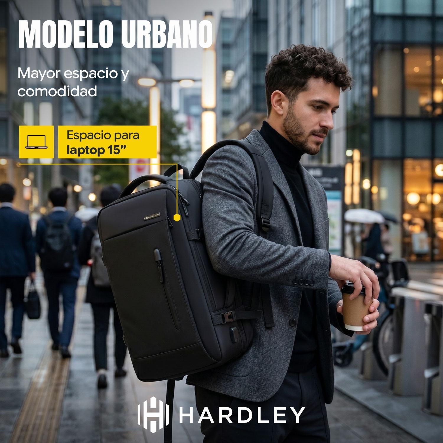 Mochila para Viaje Notebook Hardley 40L Nylon Balistico +USB-7