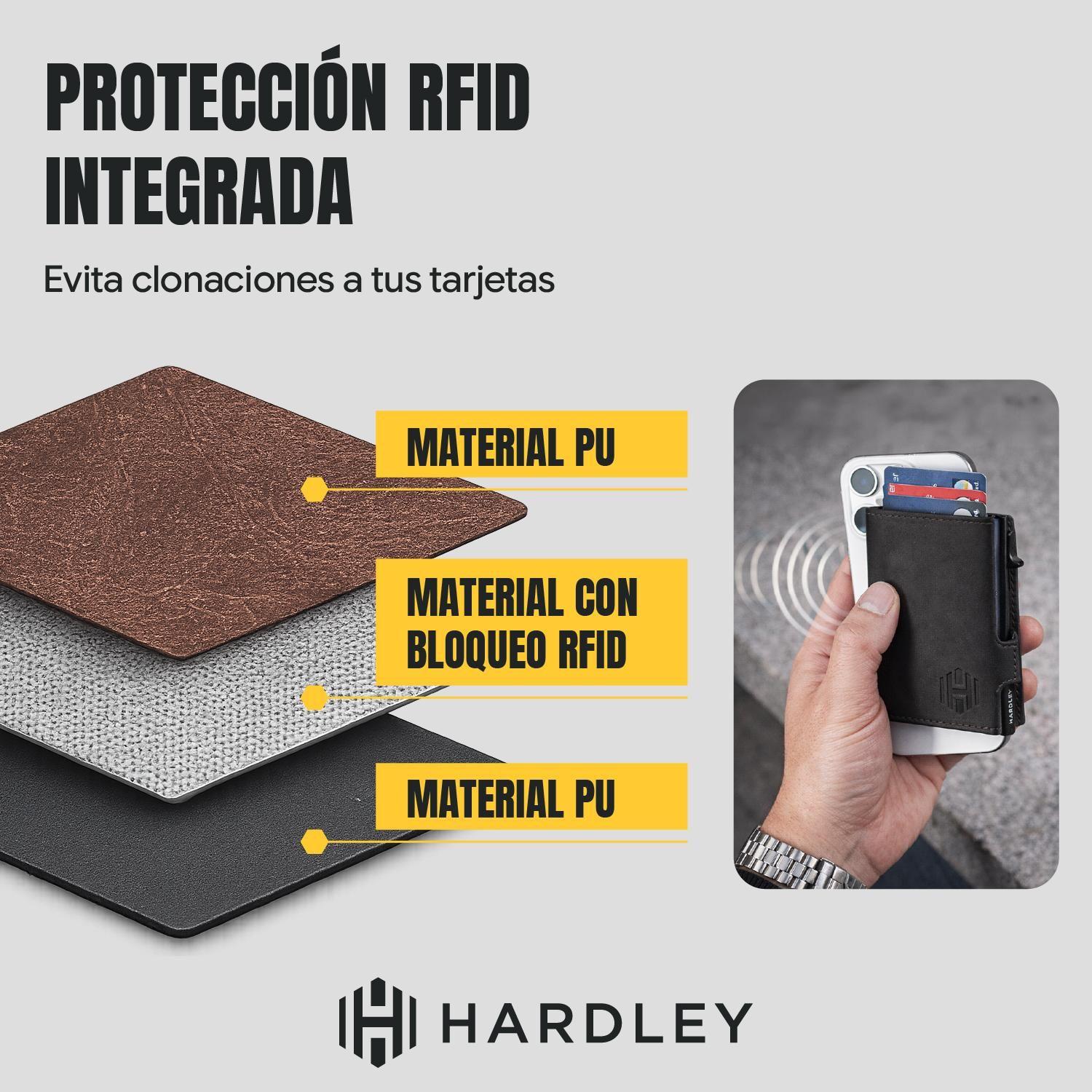 Billetera Hombre Hardley Protección Rfid Tarjetero Antirrobo-3
