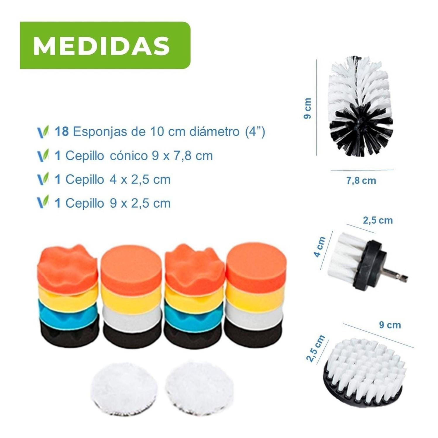 Kit Limpia Auto Pulido Tapiz Taladro 25 Piezas Remuver-4