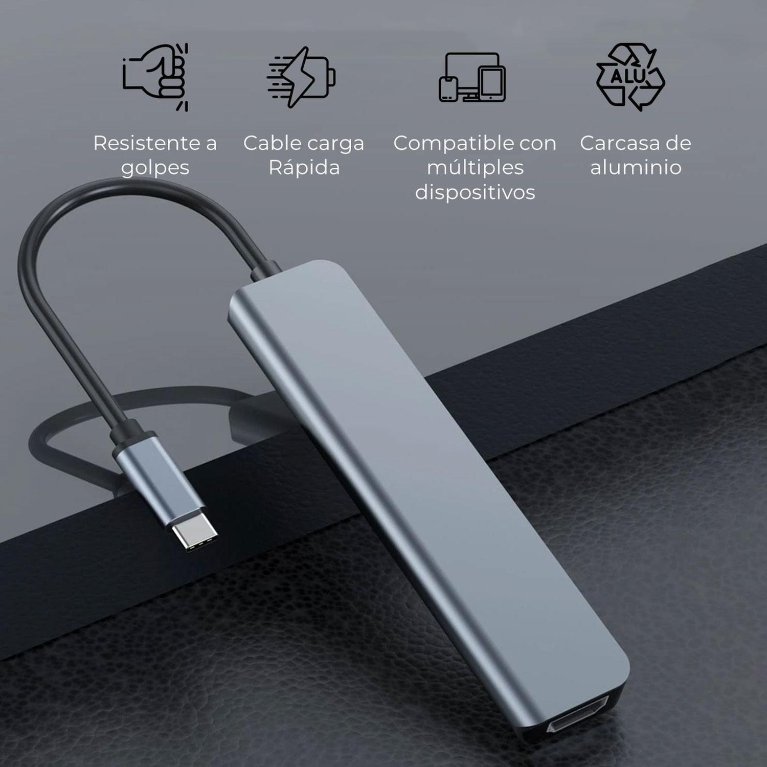Hub Adaptador Usb C 7 En 1 Linkon Para Mac Macbook Windows-2