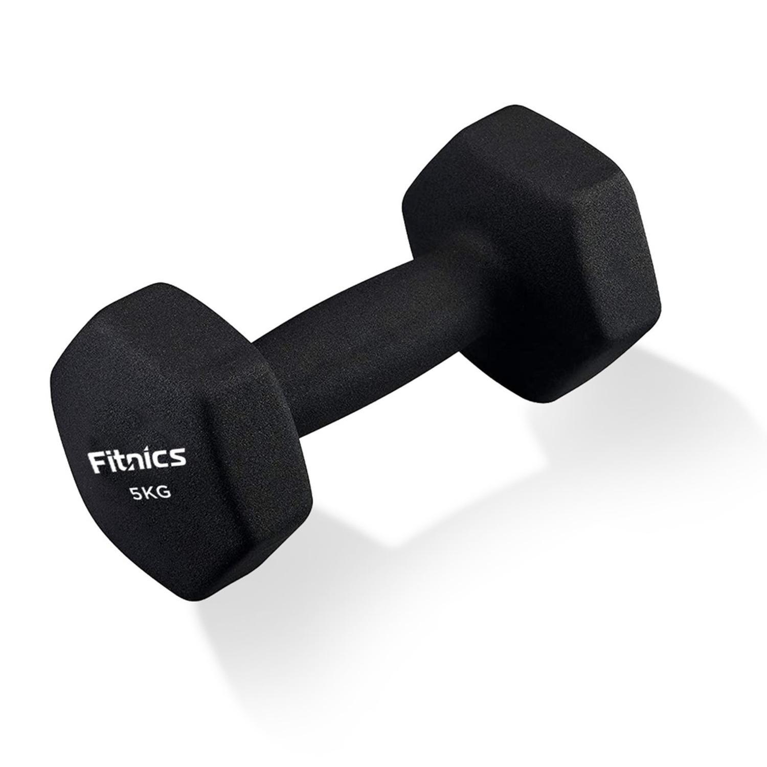 Mancuerna Fitnics 5kg Neopreno Hexagonal Antideslizante-0