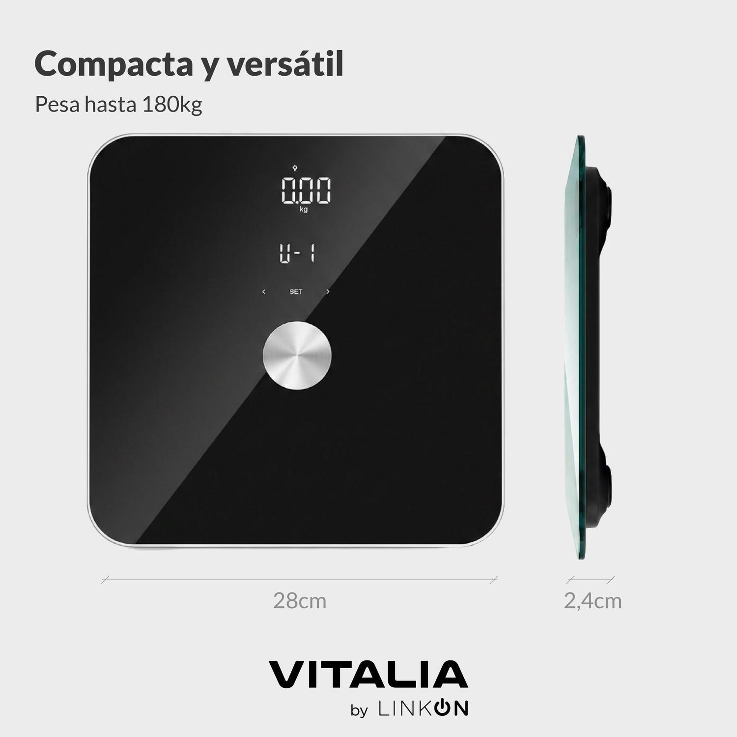 Pesa Inteligente Balanza Digital Vitalia Bluetooth Baño ITO-7
