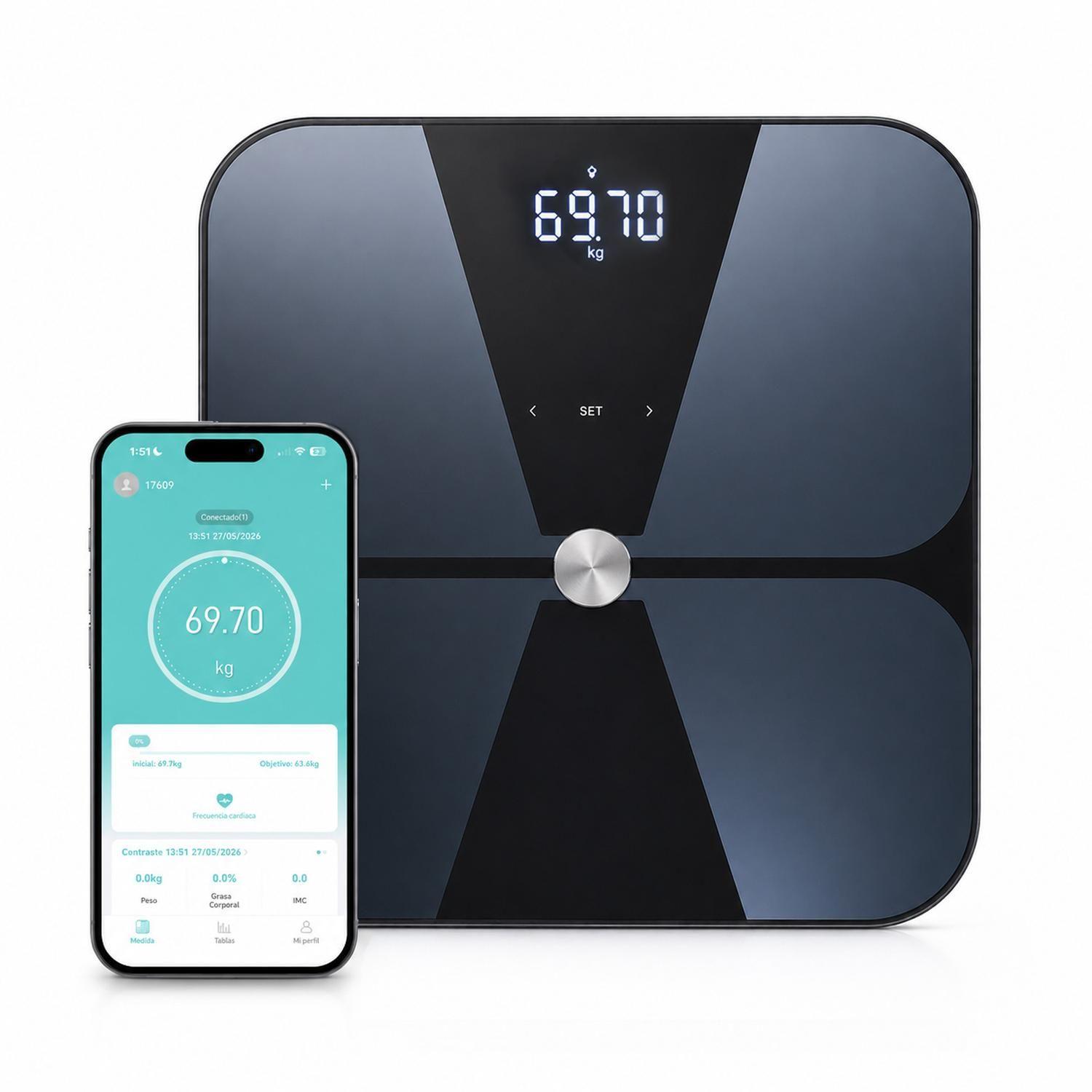 Pesa Inteligente Balanza Digital Vitalia Bluetooth Baño ITO-0