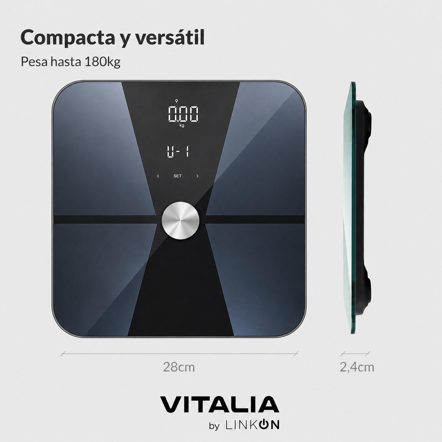 Pesa Inteligente Balanza Digital Vitalia Bluetooth Baño ITO-7