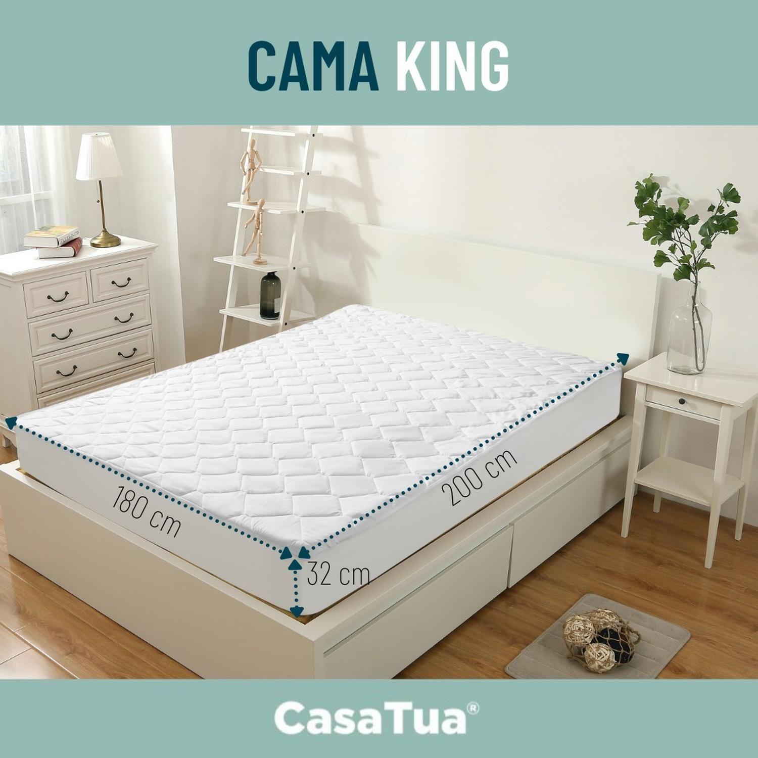 Cubre Colchon Protector Impermeable blanco-3