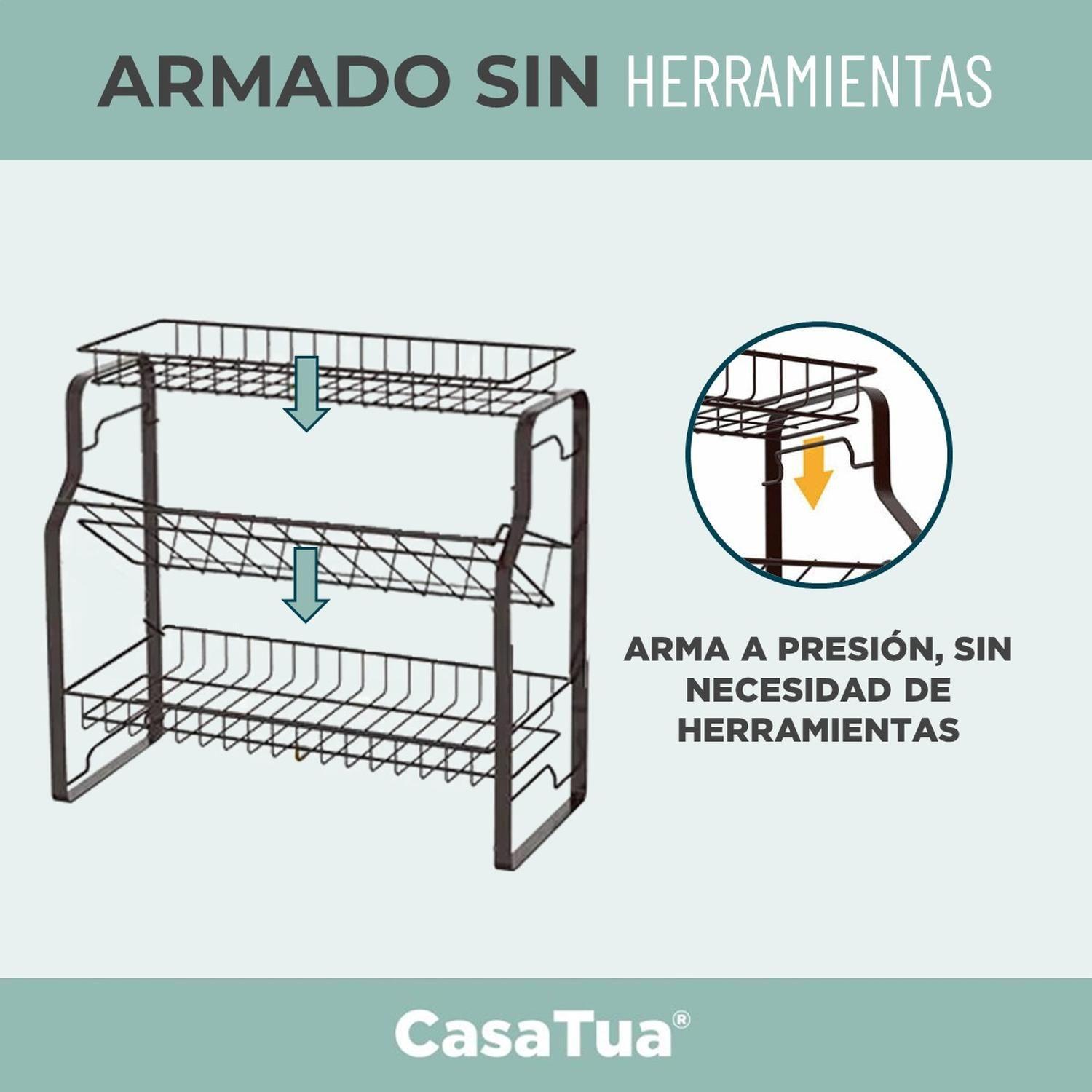 Organizador Rack Cocina Multiuso Especiero 3 Niveles CasaTua-2