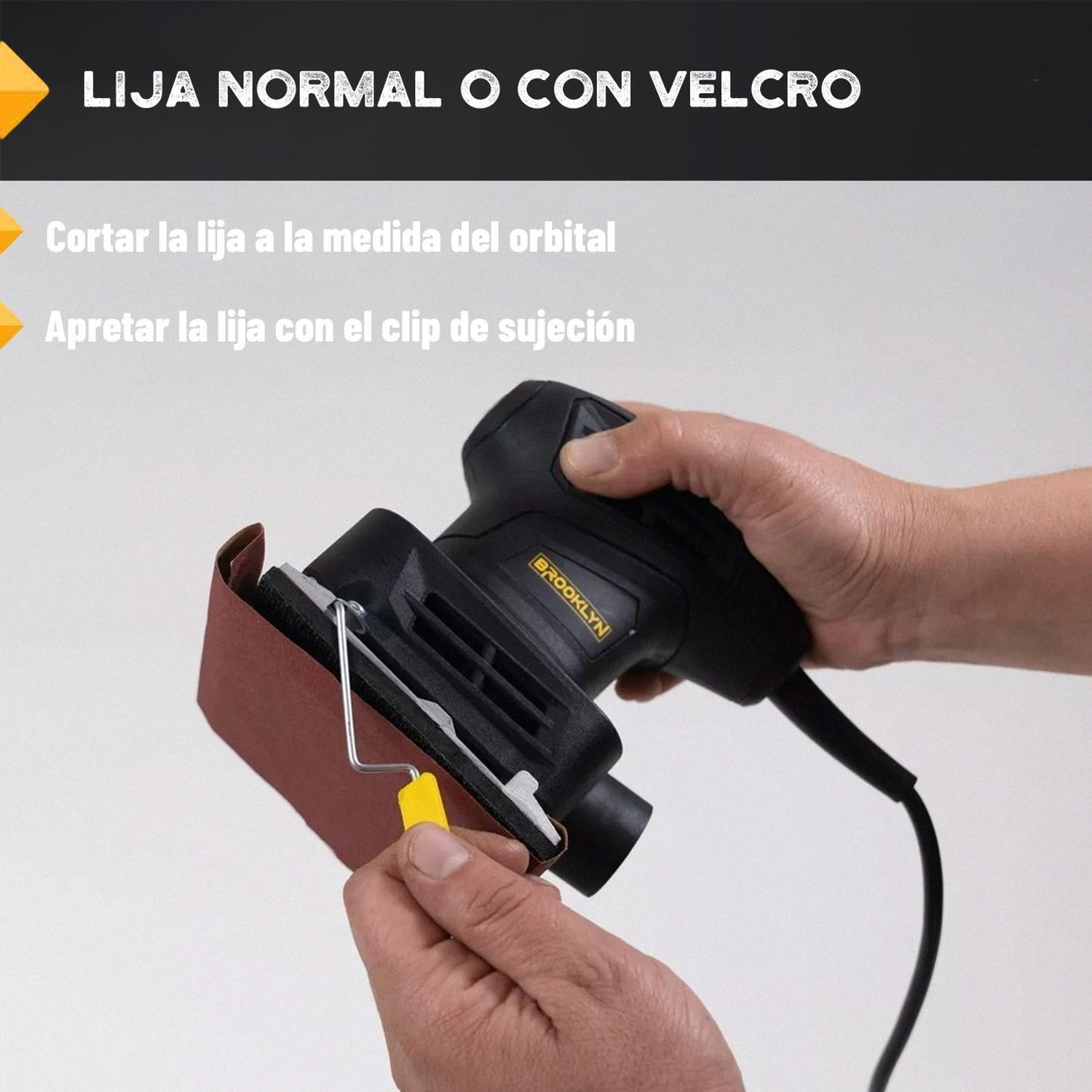 Lijadora Orbital Profesional Brooklyn 240W 220V 1/4 de Hoja-3