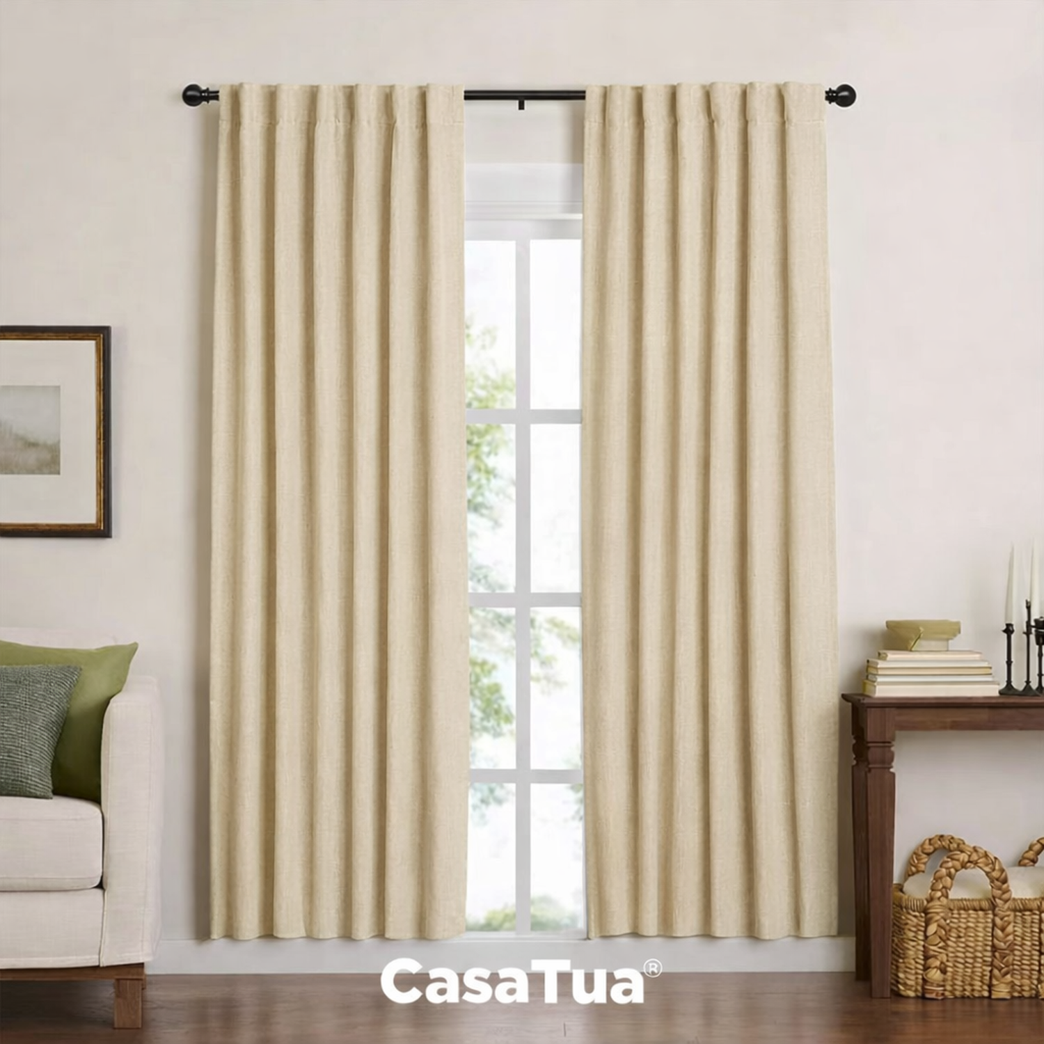 Barra Cortina Casatua Extensible 80 a 210 cm + Soporte-9
