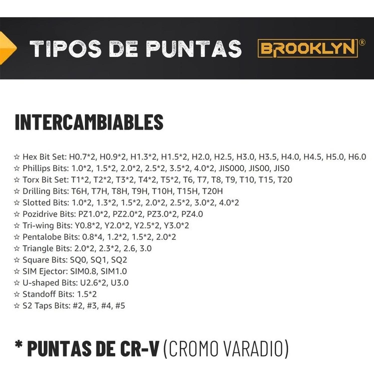 Set Destornilladores de Precision Brooklyn Juego 141 Piezas-3