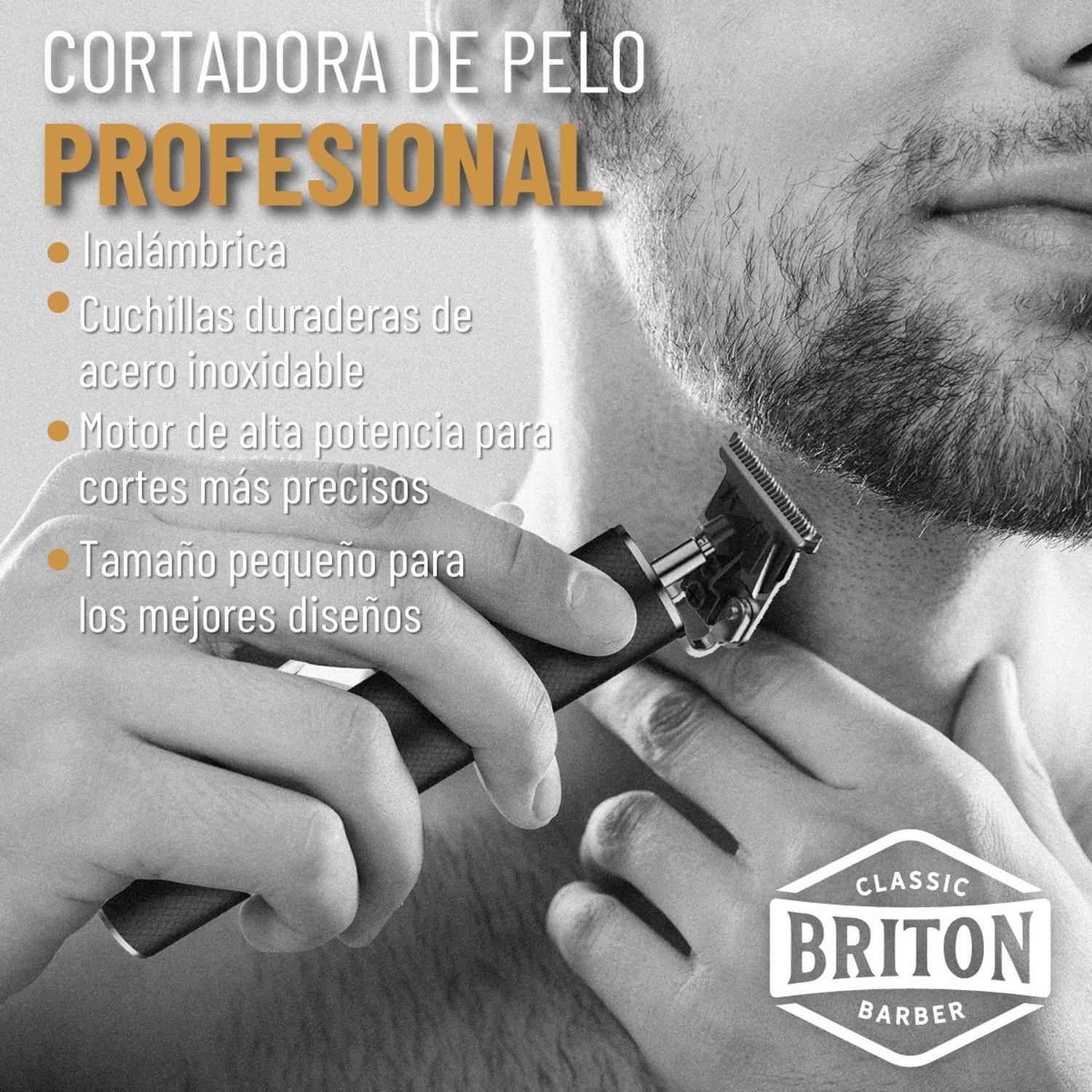 Maquina Corta Pelo Afeitadora Inalambrica Patillera Briton-2