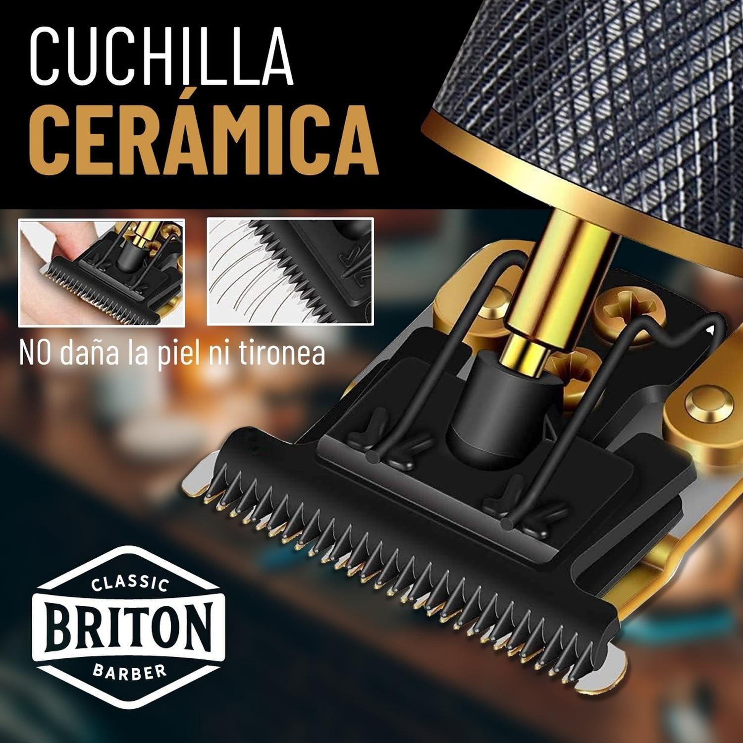 Maquina Corta Pelo Afeitadora Inalambrica Patillera Briton-3