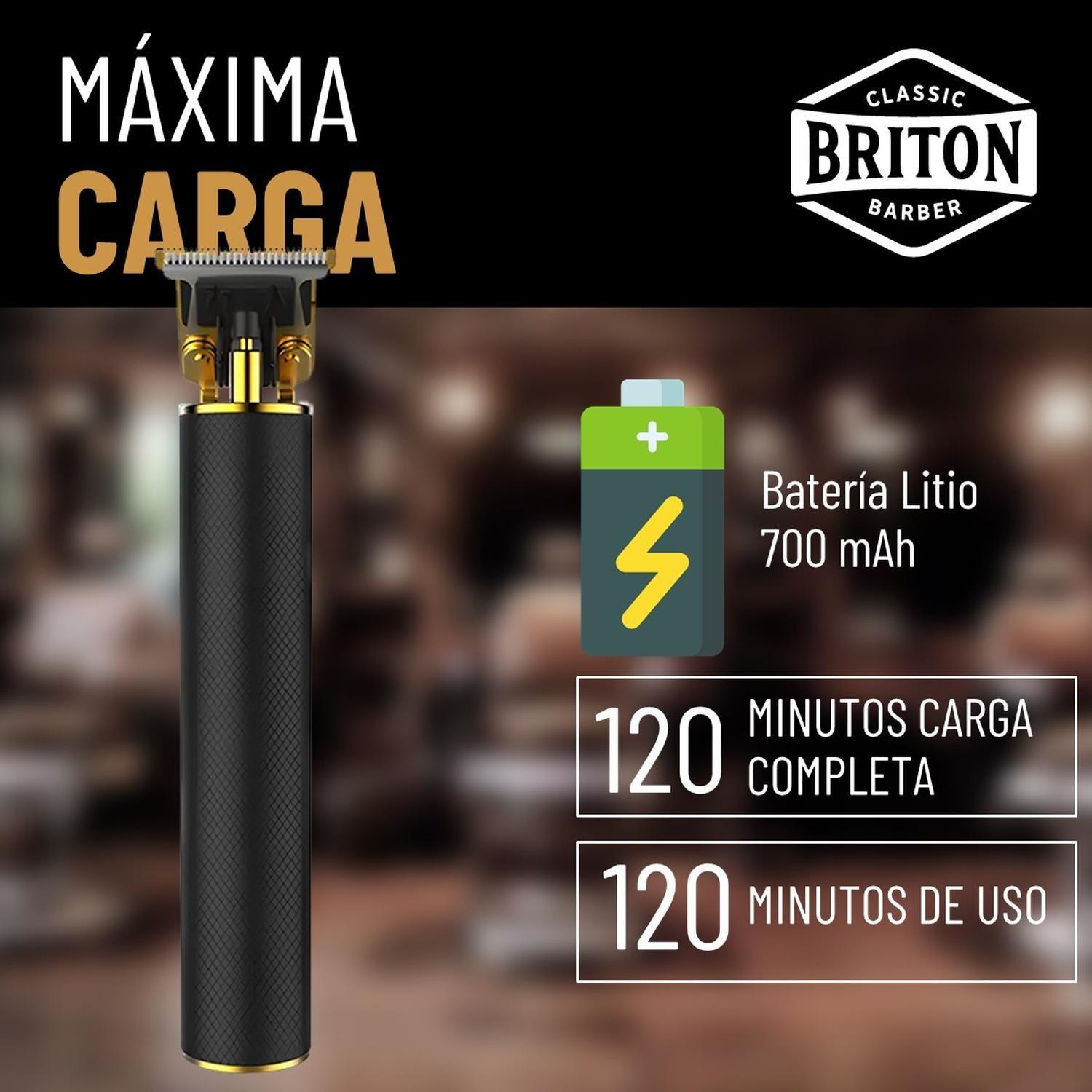 Maquina Corta Pelo Afeitadora Inalambrica Patillera Briton-5