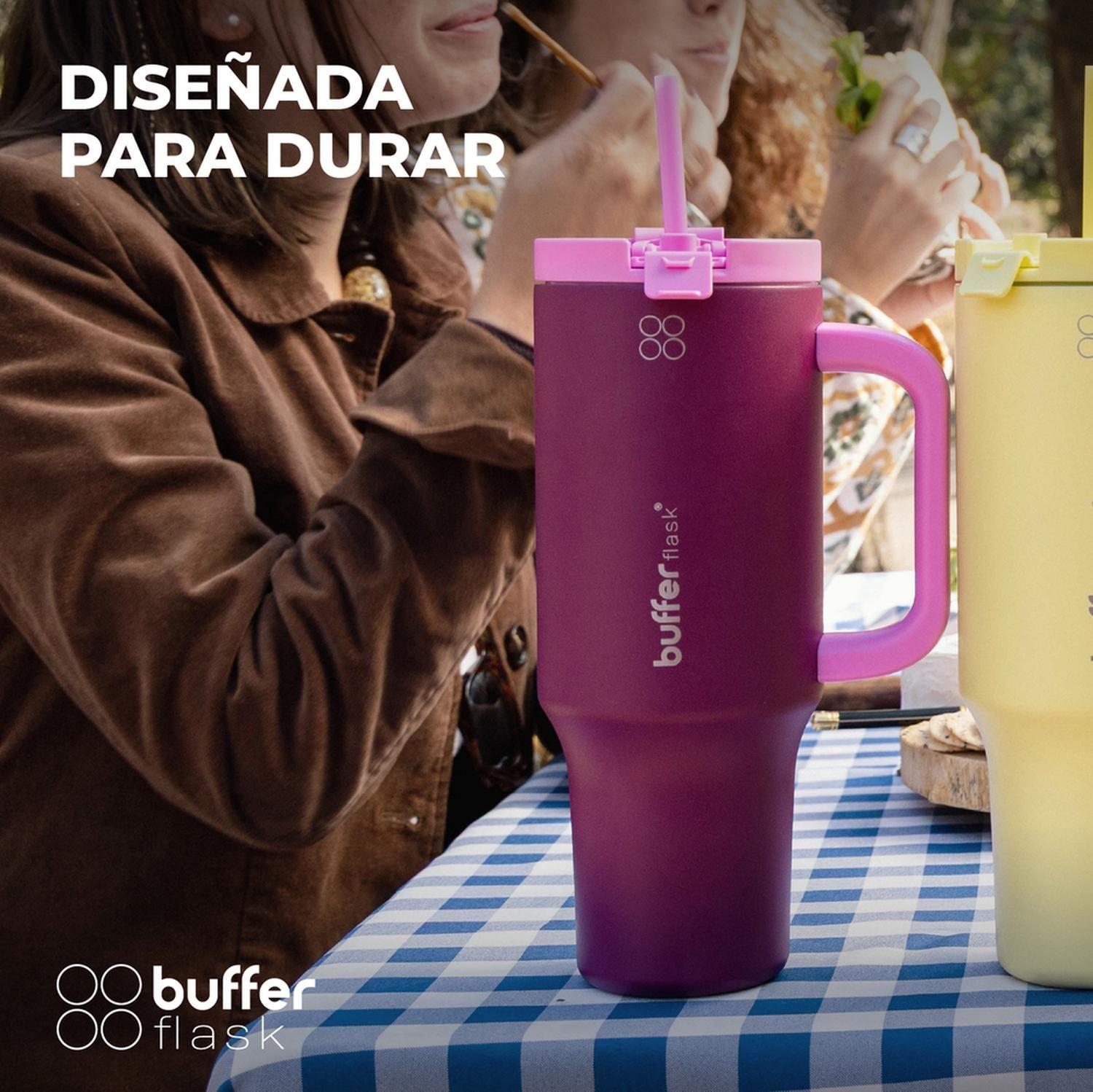Vaso Termico Vaso Mug Termo 1,2L Acero Inox Buffer Fucsia-5