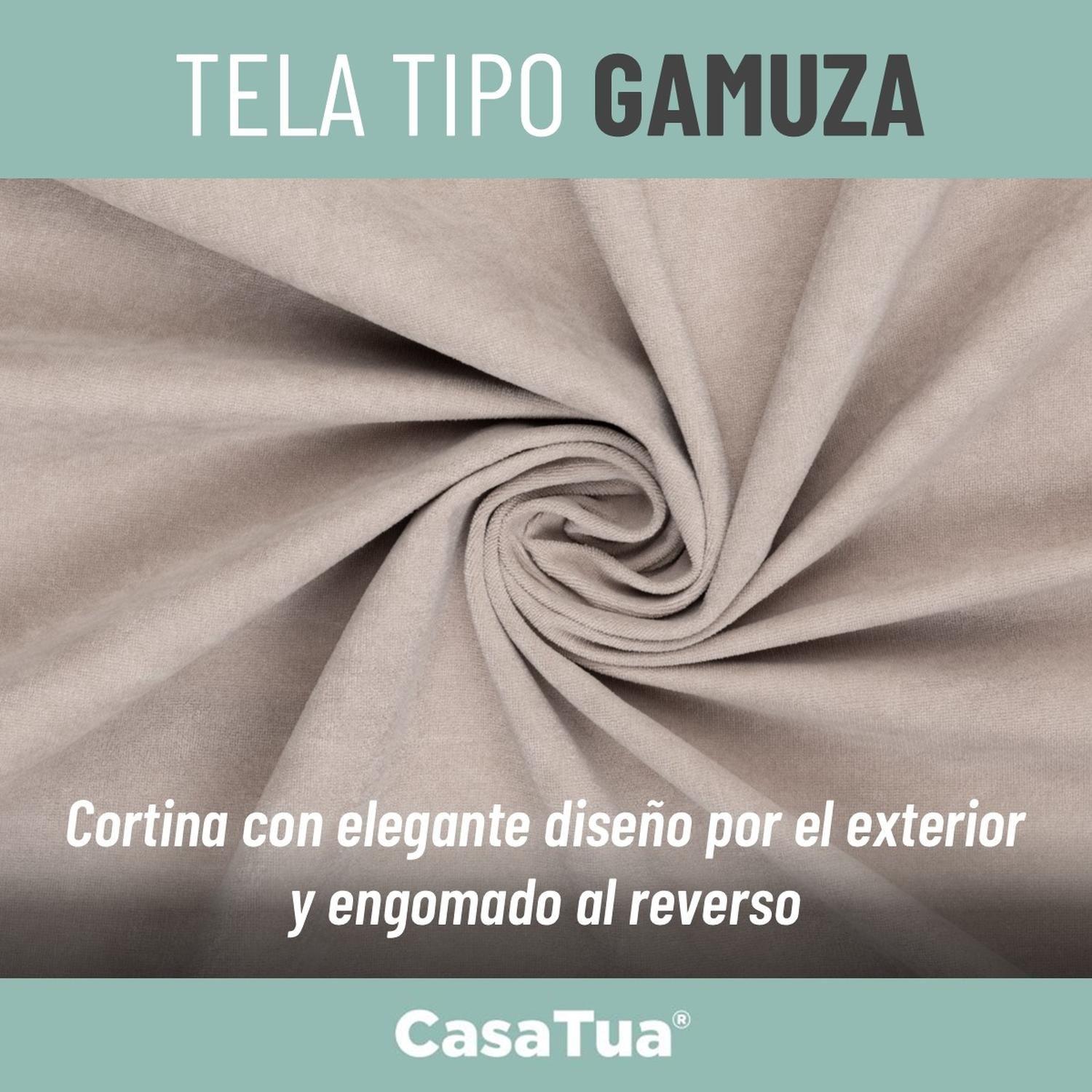 Cortina Blackout 100% 135x220cm Tipo Gamuza Casatua Set de 2-3