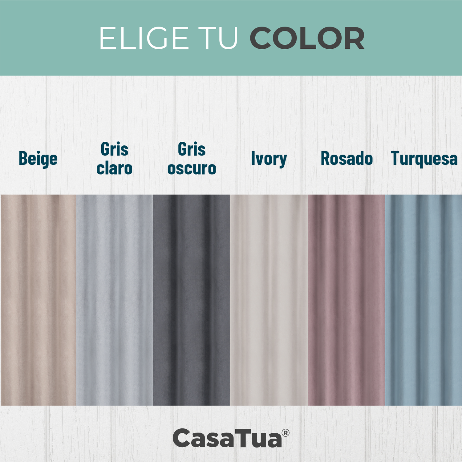Cortina Blackout 100% 135x220cm Tipo Gamuza Casatua Set de 2-6