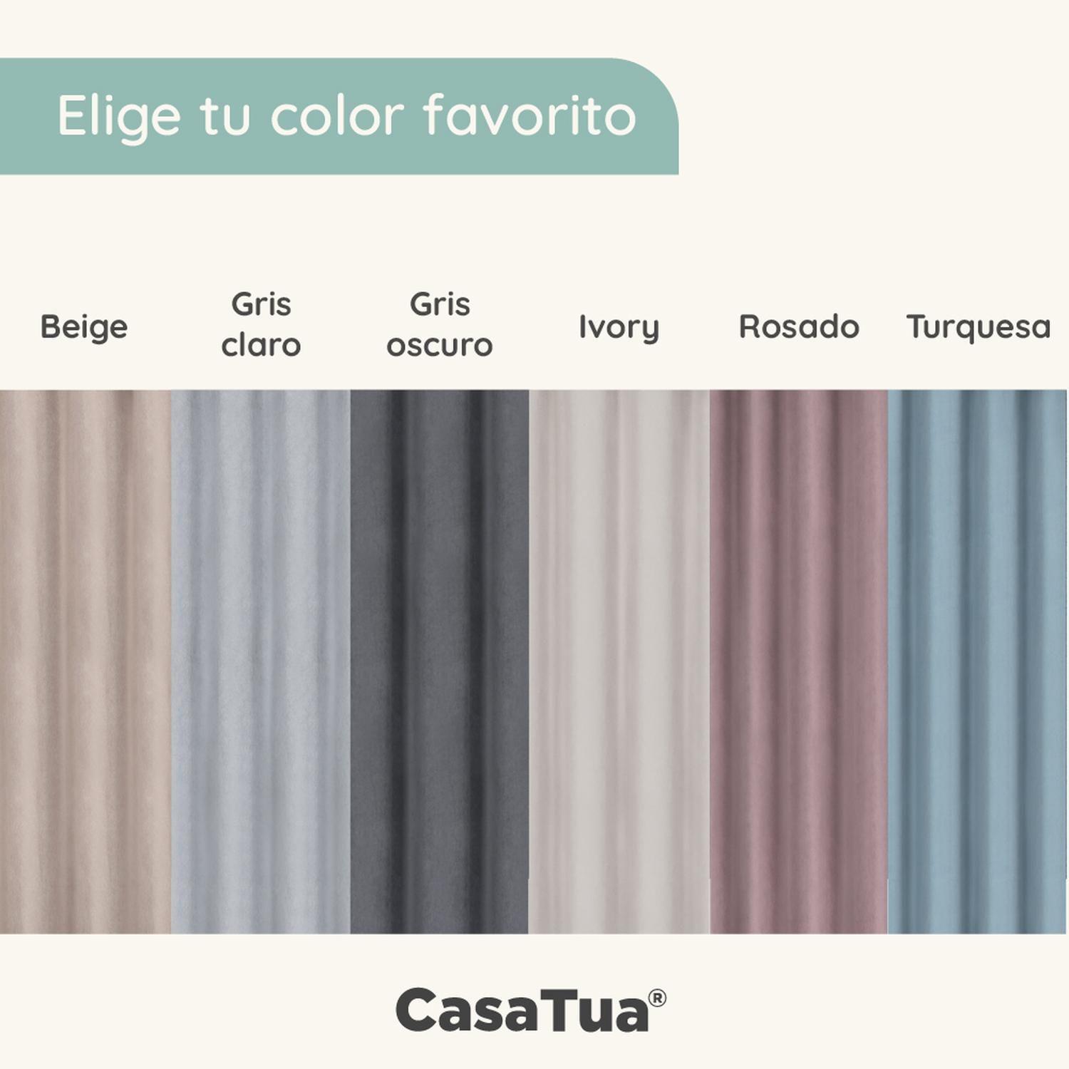 Cortina Blackout 100% 135x220cm Tipo Gamuza Casatua Set de 2-6