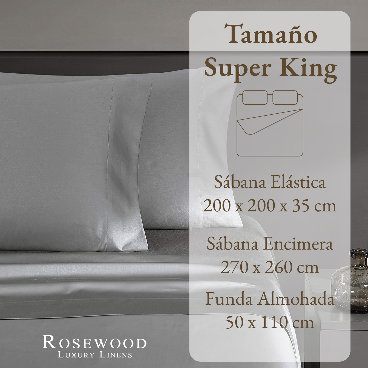 Sabanas Juego 300 Hilos 100% Algodon Rosewood-7