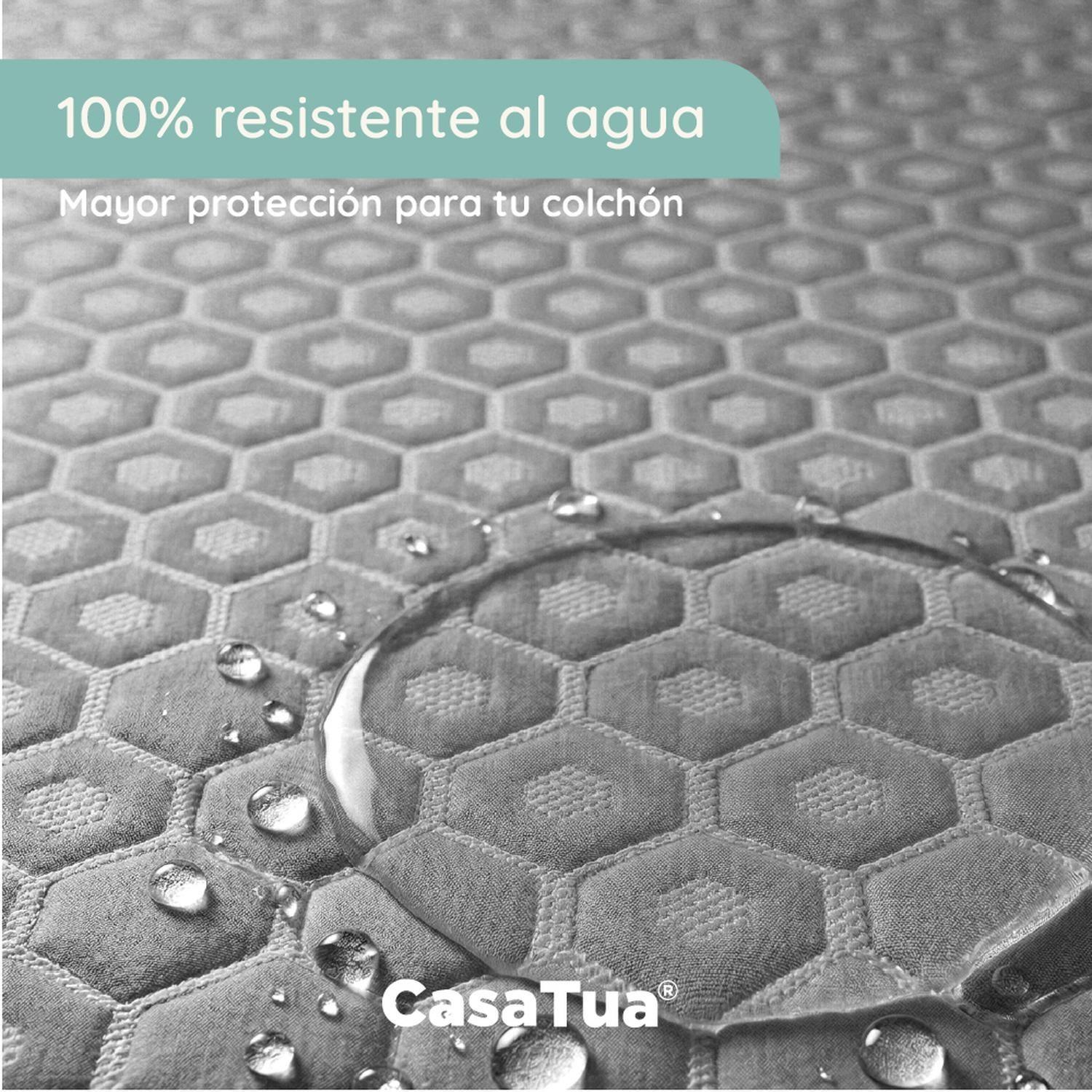 Cubre Colchon 1,5 Plazas Impermeable CasaTua Efecto Cooling-3