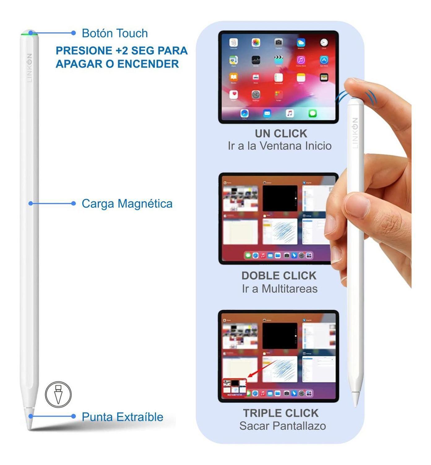 Lapiz Pencil Para Apple iPad con Carga Inalambrica Linkon-7