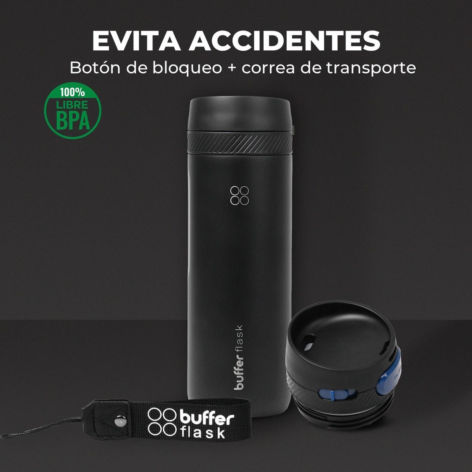 Termo Mug Para Cafe Vaso Termico Mug Buffer 600 ml Sellable negro-2