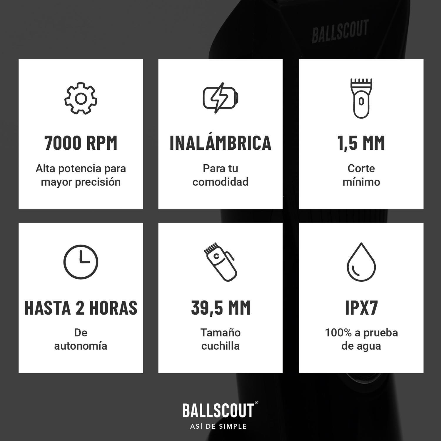 Afeitadora Ballscout Silky Resistente Al Agua Kit Accesorios Varios-3