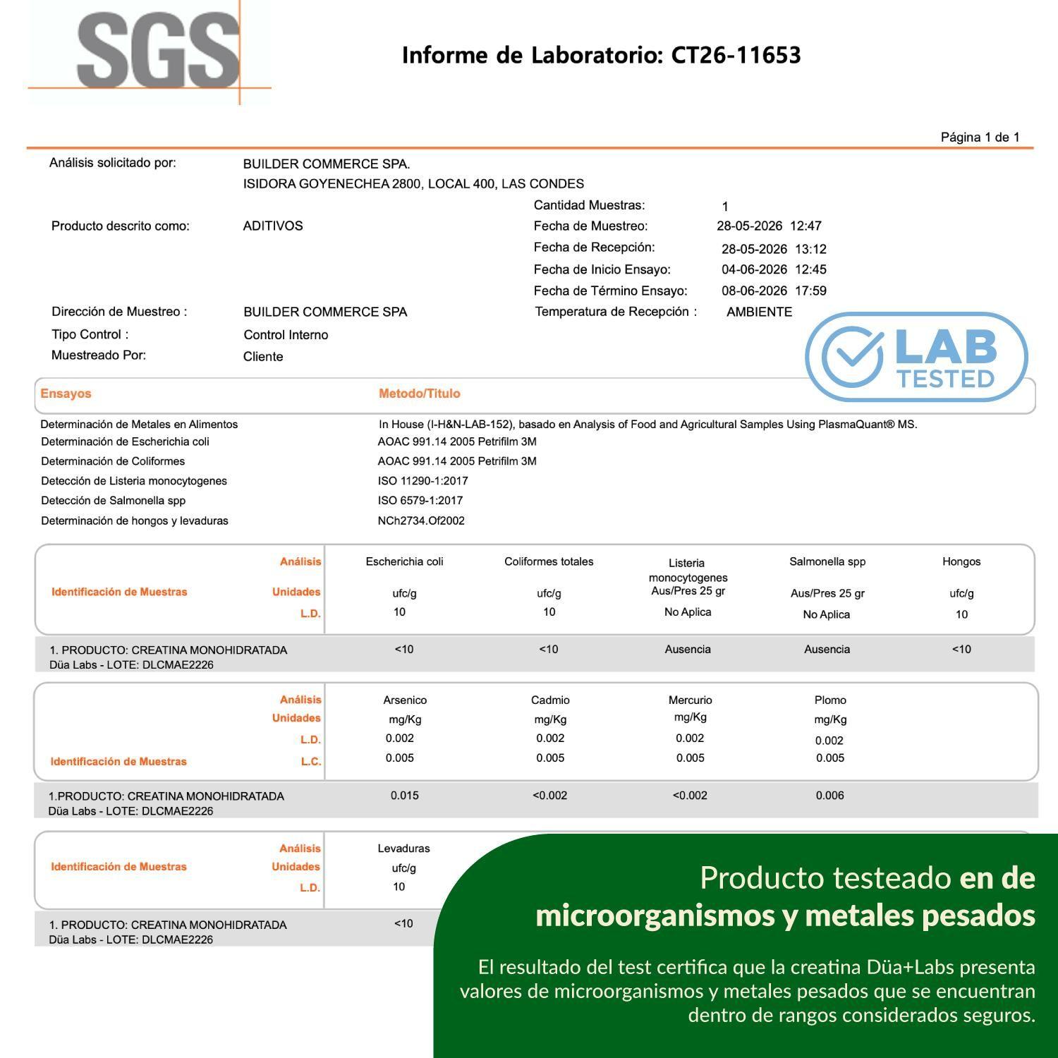 Creatina Monohidratada Düa Labs 300g 60 Porciones Sin Sabor-8