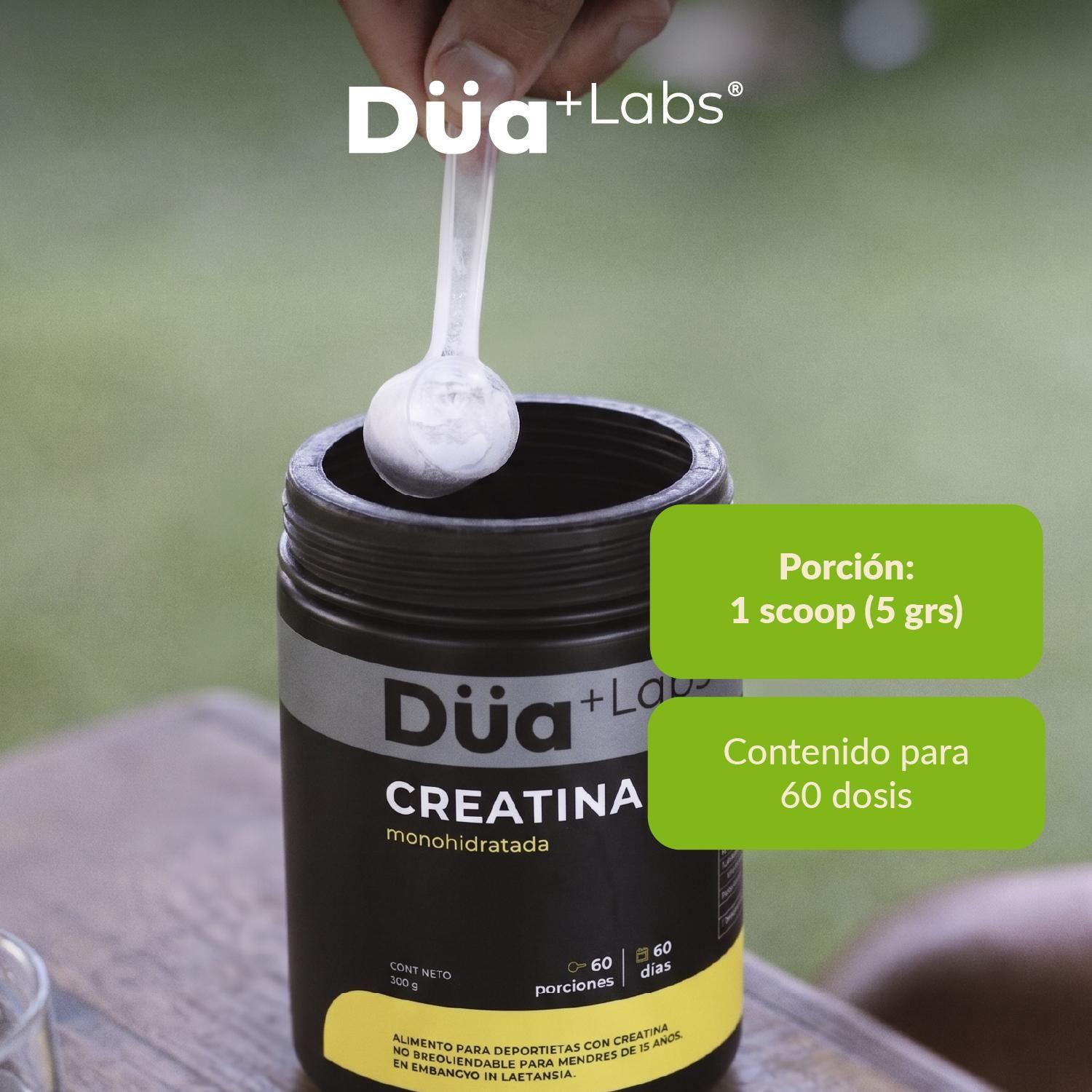 Creatina Monohidratada Düa Labs 300g 60 Porciones Sin Sabor-2