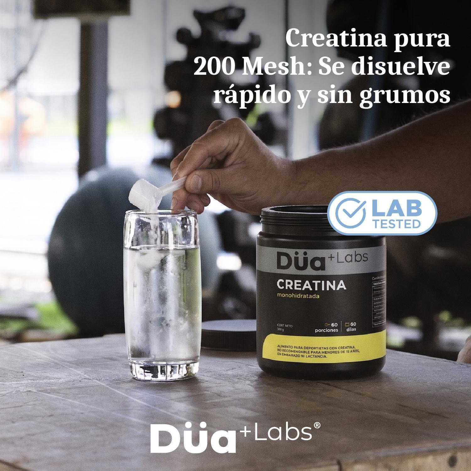 Creatina Monohidratada Düa Labs 300g 60 Porciones Sin Sabor-6