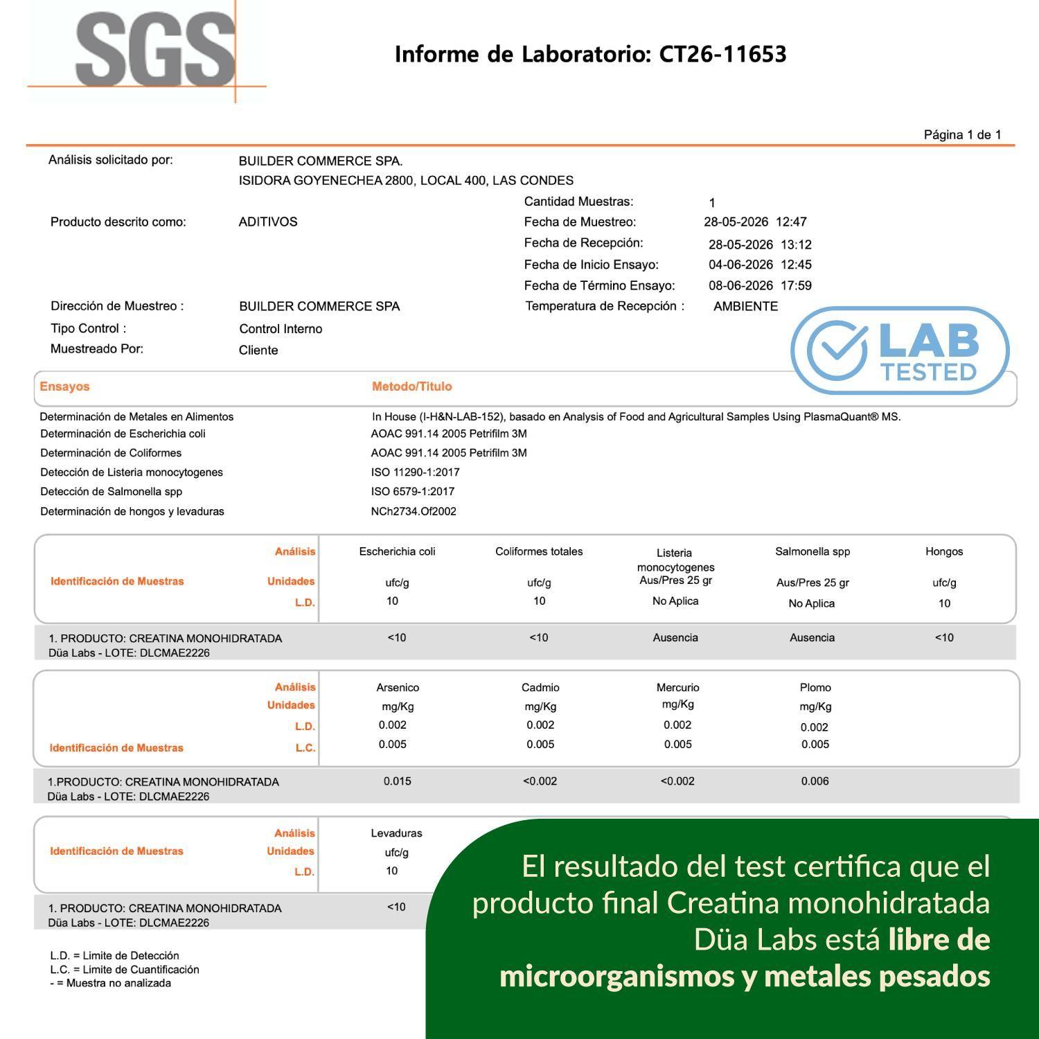 Creatina Monohidratada Düa Labs 300g 60 Porciones Sin Sabor-9