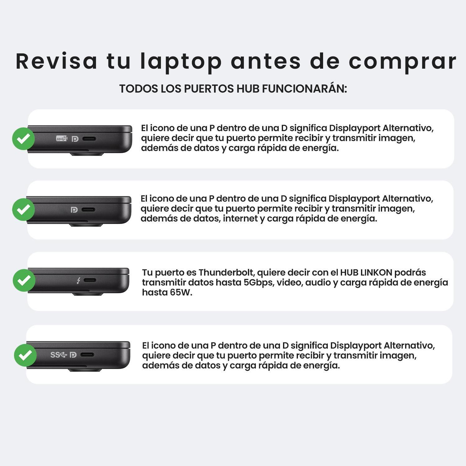 Hub Adaptador Usb Tipo C 6 En 1 Mac Windows hdmi Usb 3.0 PD-5