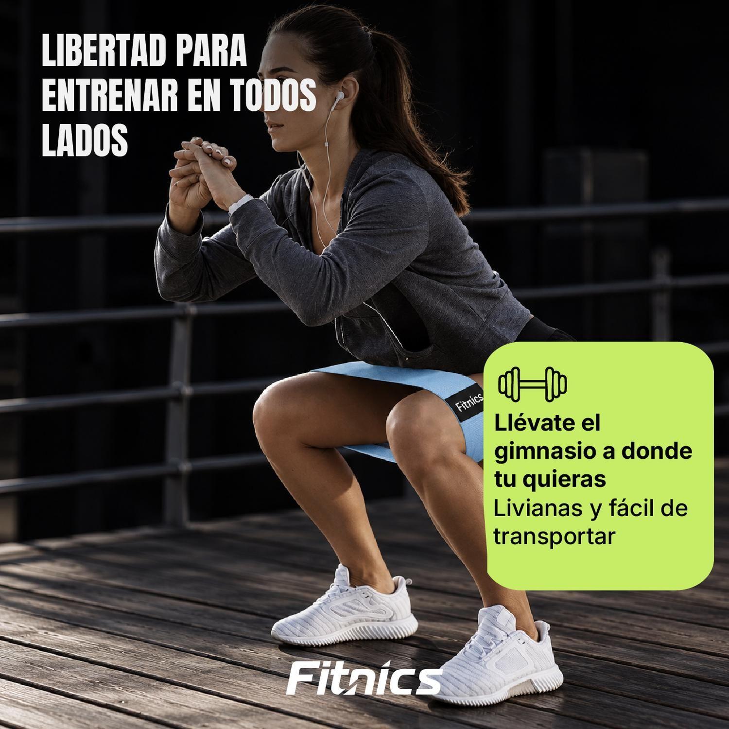 Bandas Resistencia Elasticas Tela Fitnics Ejercicio Set x 4-5