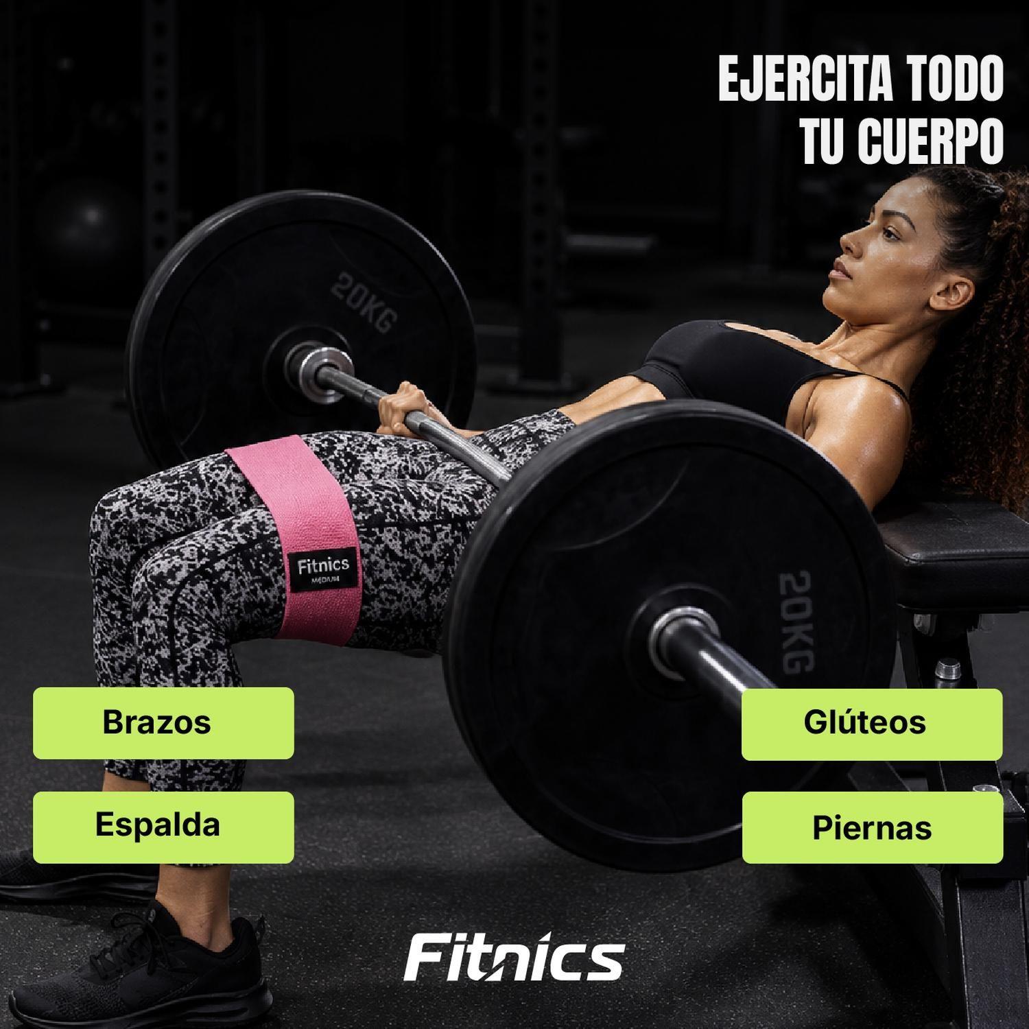 Bandas Resistencia Elasticas Tela Fitnics Ejercicio Set x 4-7