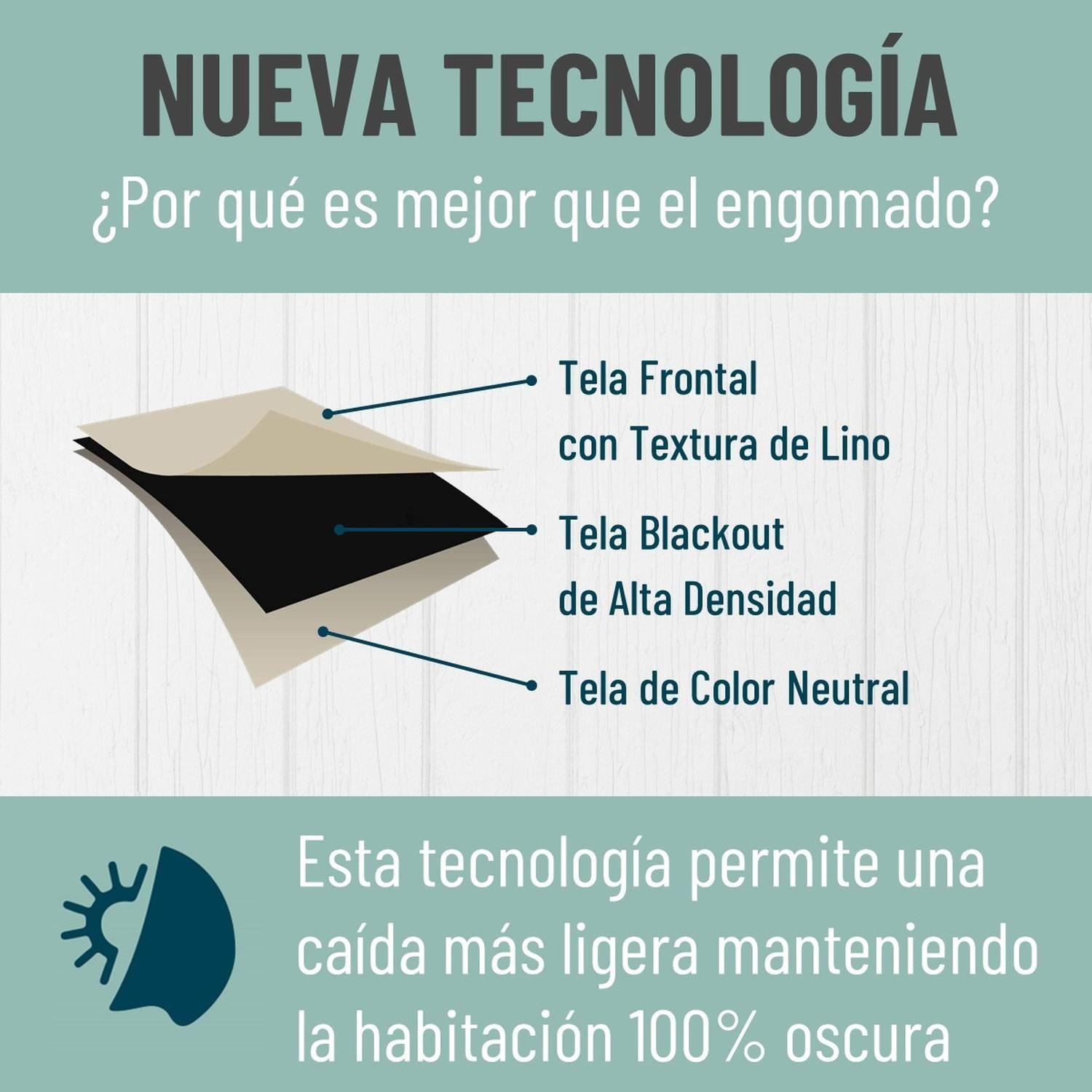 Cortina Blackout 100% CasaTua 1 Paño 140x220 Textu Lino-3