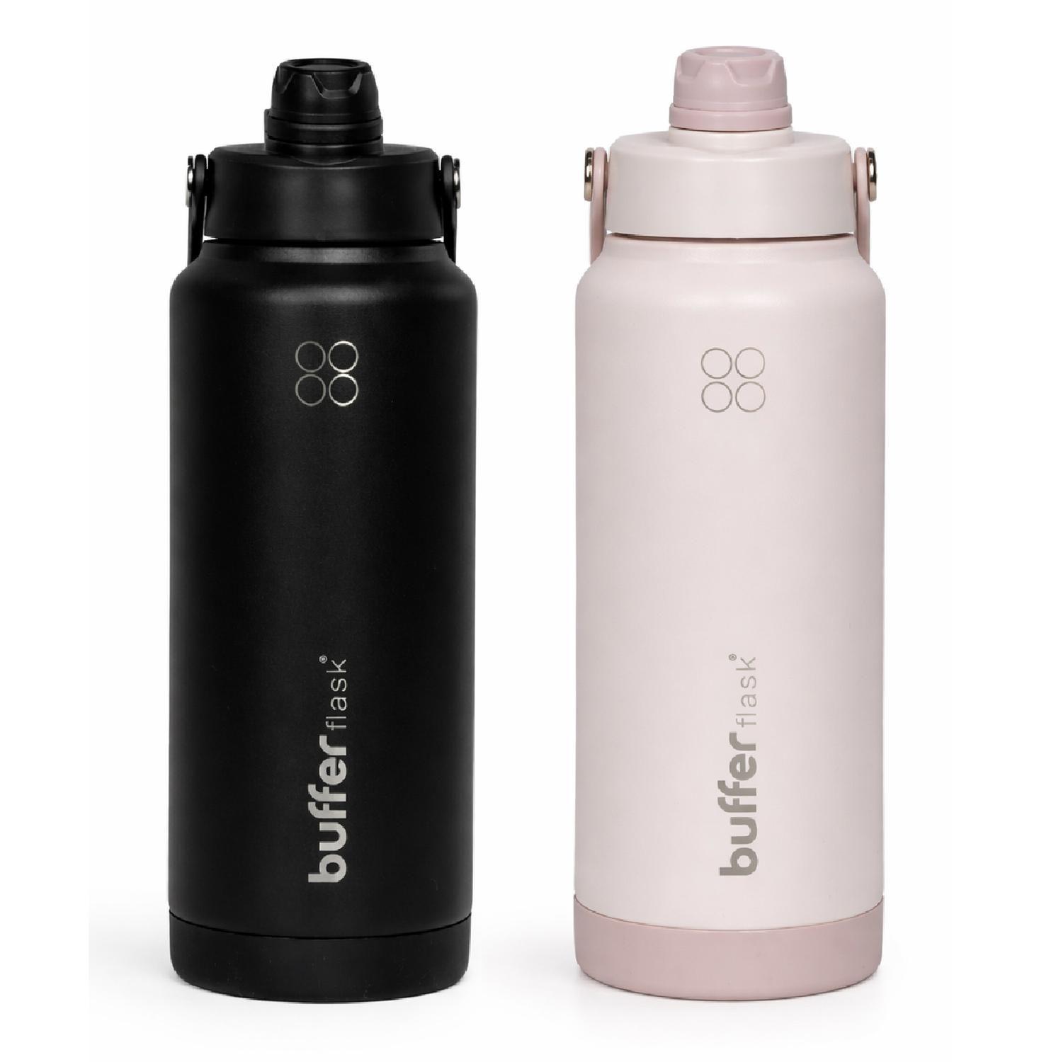 Termo Botella Agua Termica Buffer Flask Acero Inox 1L 2 en 1 Set de 2-0
