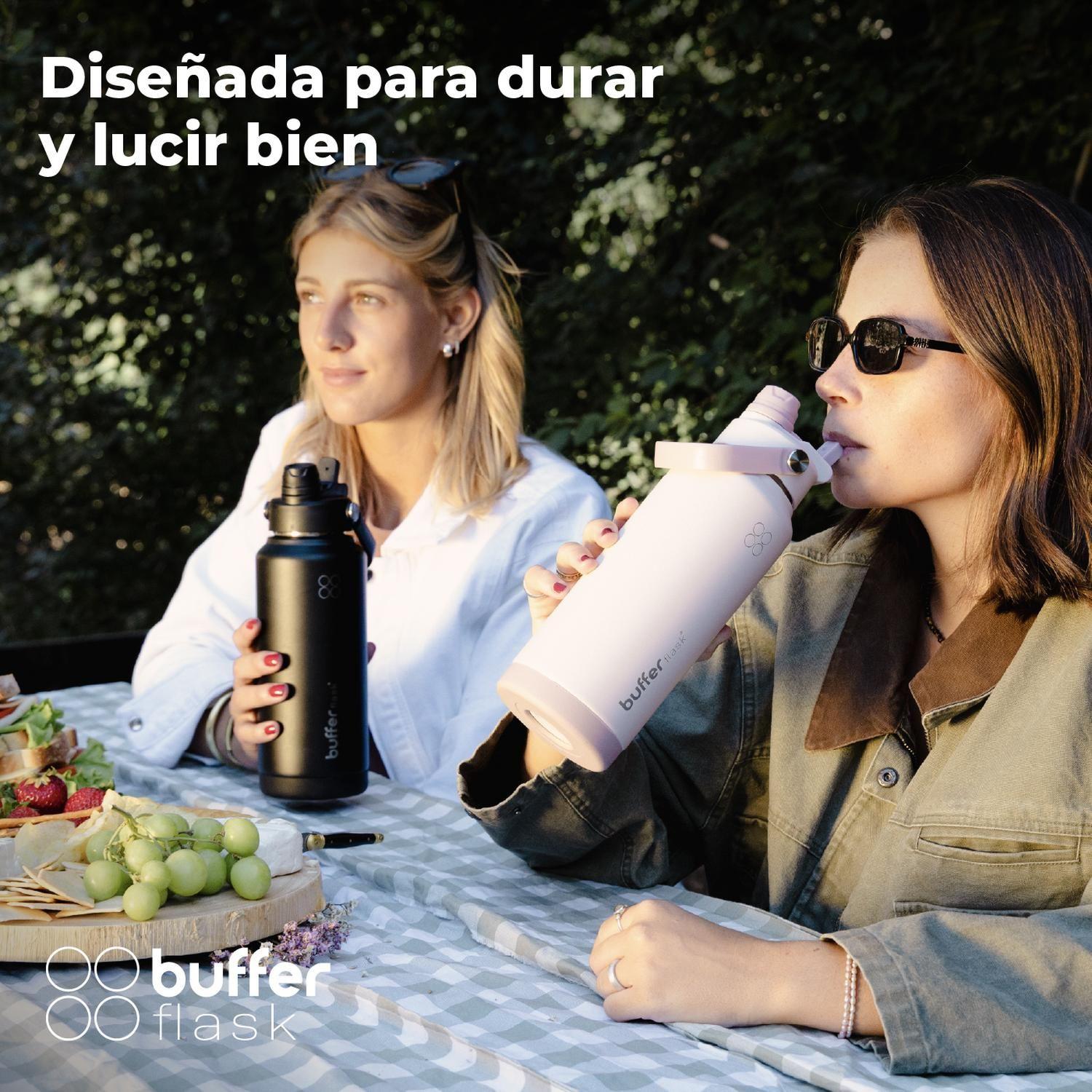 Termo Botella Agua Termica Buffer Flask Acero Inox 1L 2 en 1 Set de 2-2