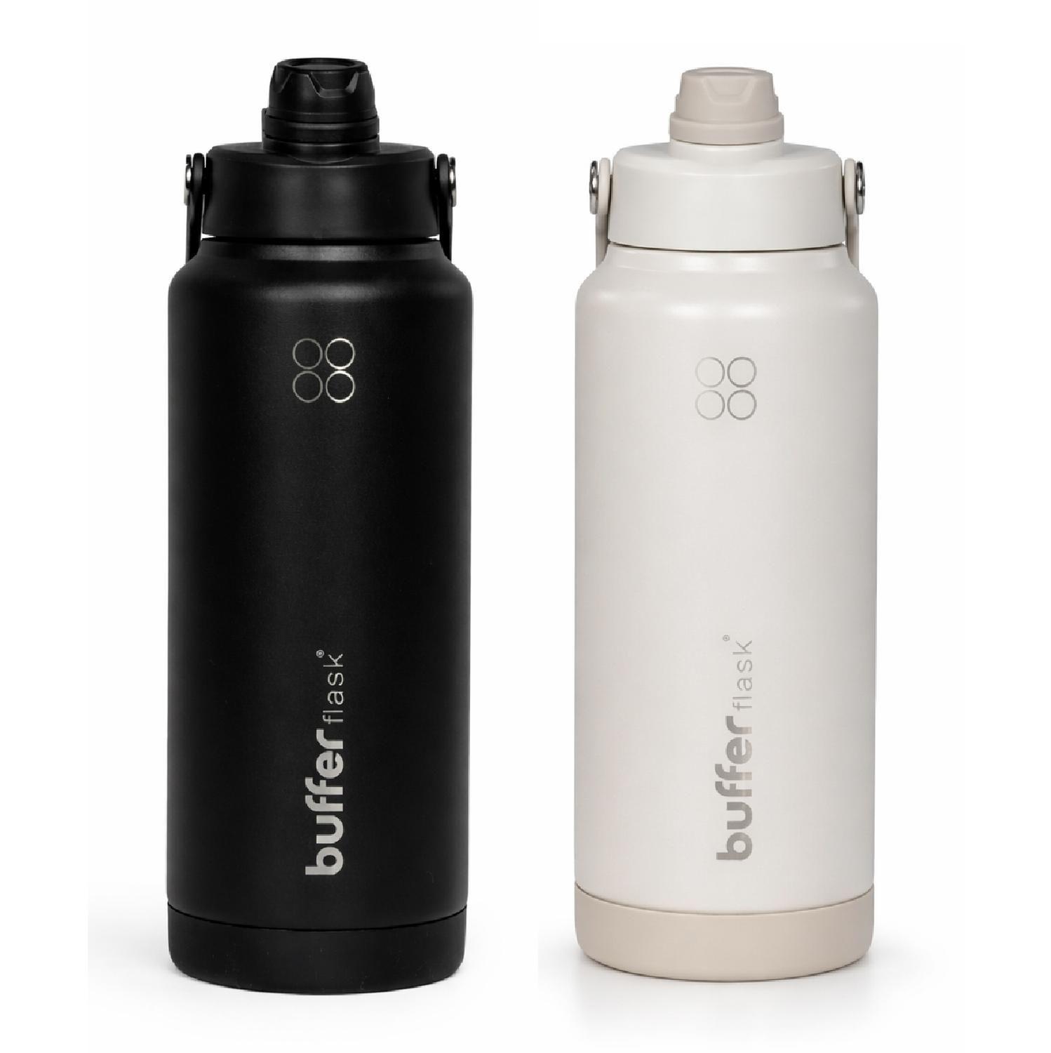 Termo Botella Agua Termica Buffer Flask Acero Inox 1L 2 en 1 Set de 2-0
