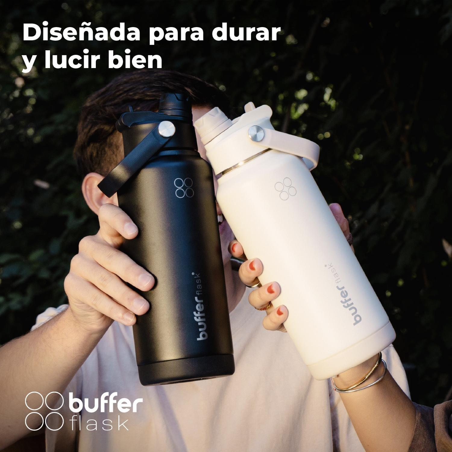Termo Botella Agua Termica Buffer Flask Acero Inox 1L 2 en 1 Set de 2-2