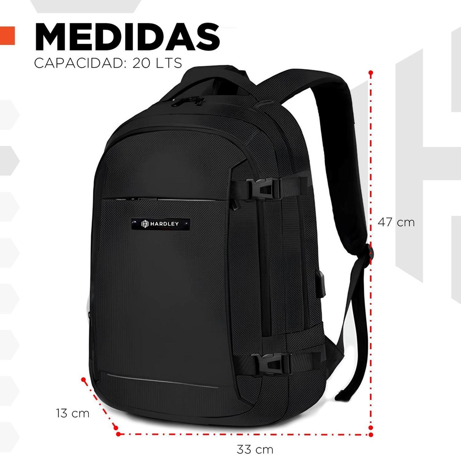 Mochila Notebook Antirrobo Hardley Impermeable Tela Balistic-7