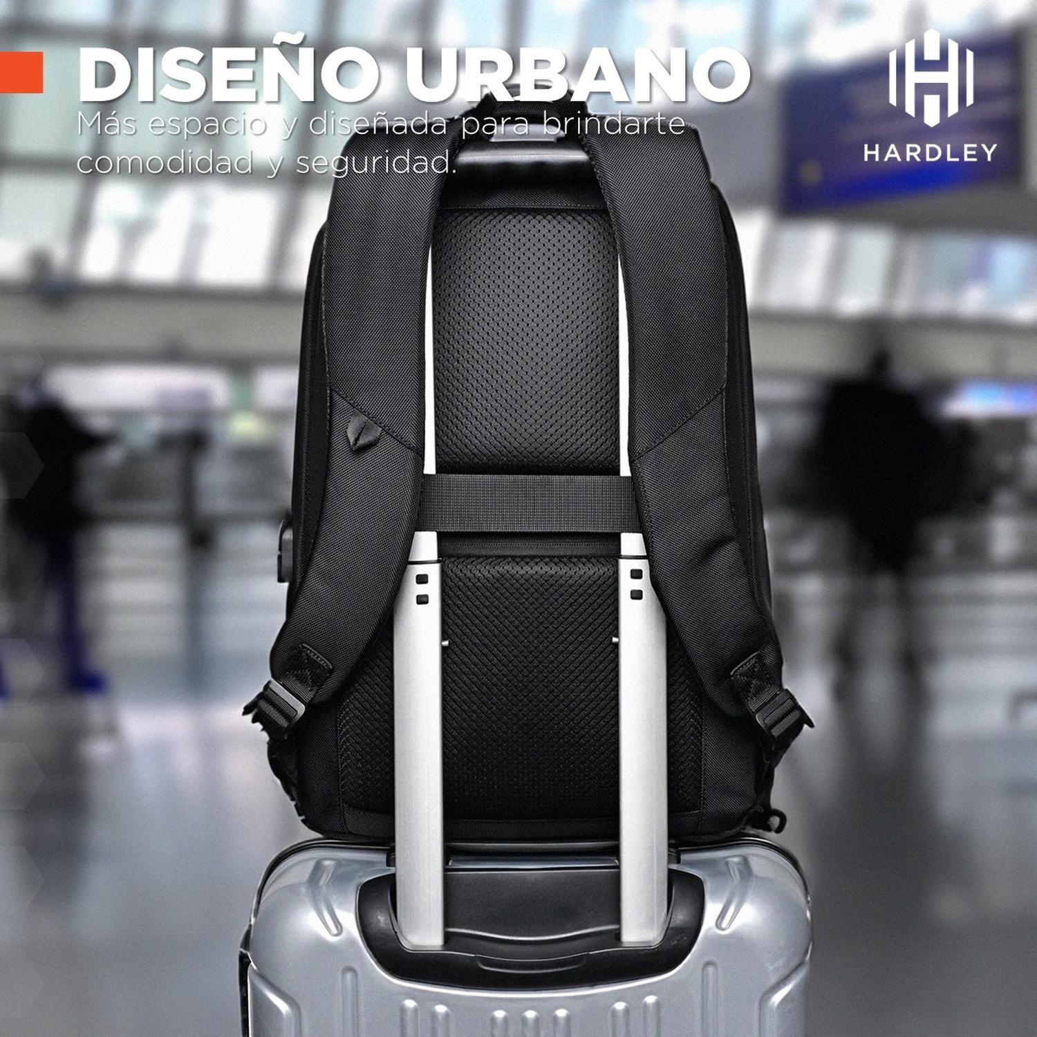Mochila Notebook Antirrobo Hardley Impermeable Tela Balistic-2